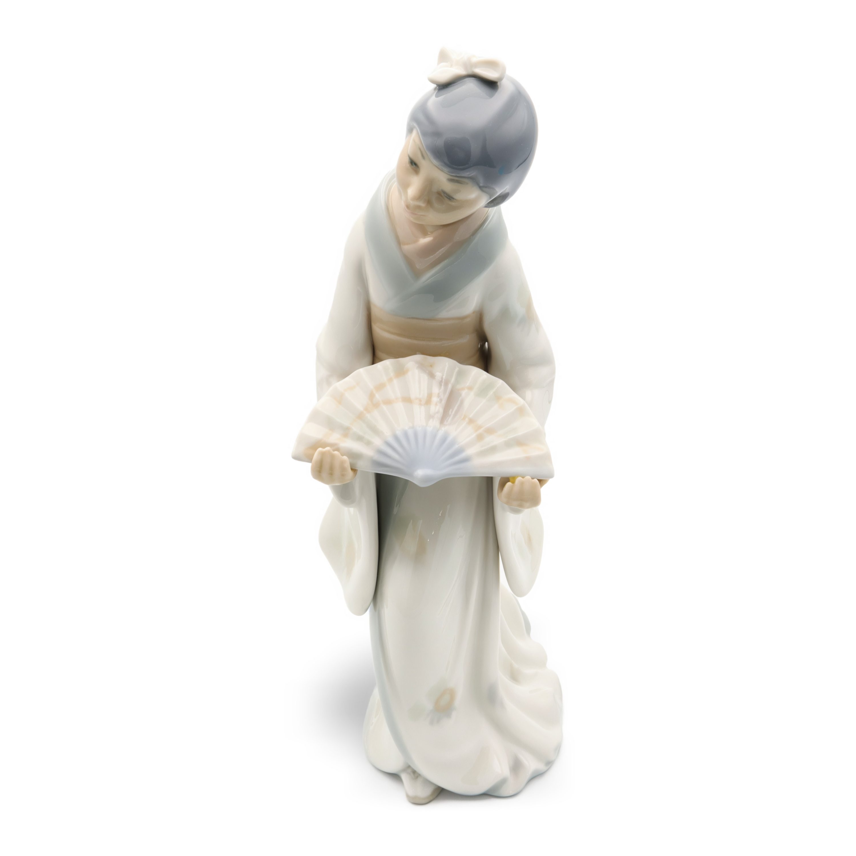 Lladro NAO Geisha-Puppe Handgefertigte Porzellanfigur - Vintage Sammlerskulptur - Orientalische Dekoration - Japanische Figur