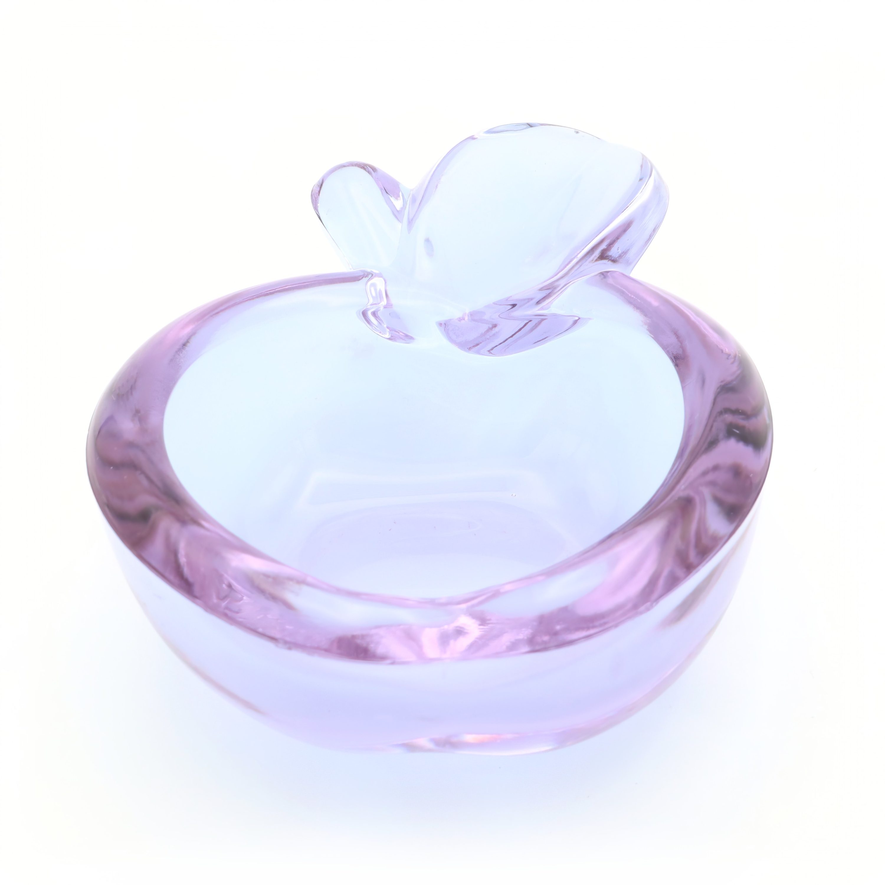 Murano Glas Aschenbecher Apfel - Mundgeblasene Kristall Schale - Vintage Wohnaccessoire - Handgefertigte Italienische Glaskunst