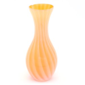 Murano Glas Gelbe Vase - 1980er Vintage Handgefertigt - Original Italienisch - Exquisites Wohnaccessoire