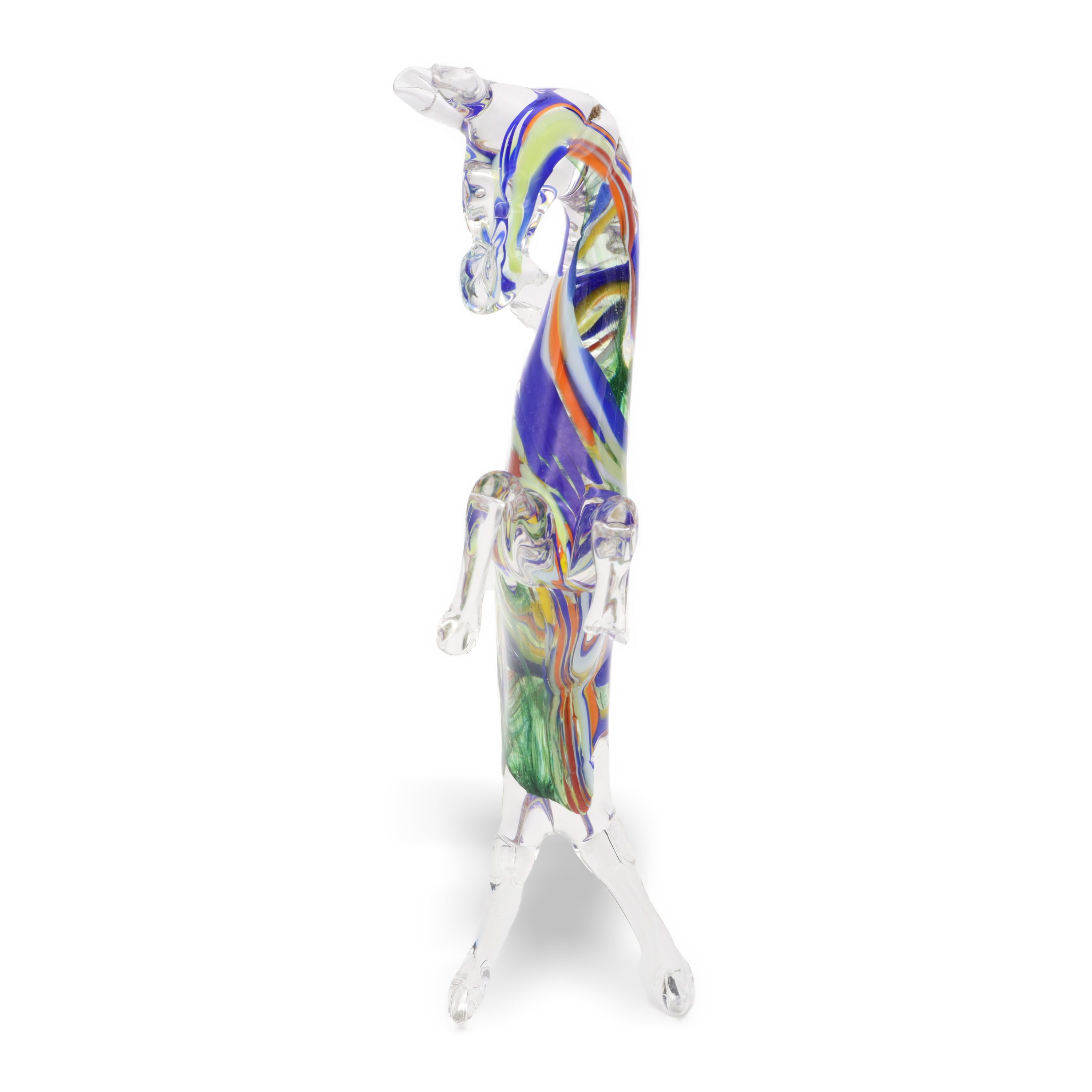 Murano Pferdefigur - Tanzender Hengst Handgefertigte Glasdekoration - Italienisches Murano-Glas