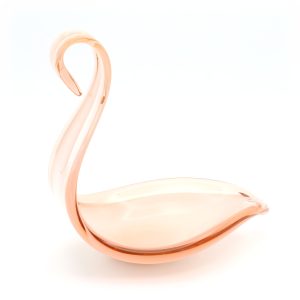 Murano Schwan Schale - Vintage Glas Schwan Figur - Handgeblasenes Murano Kunstglas - Italienischer Glasschwan - Mid Century Modern Deko