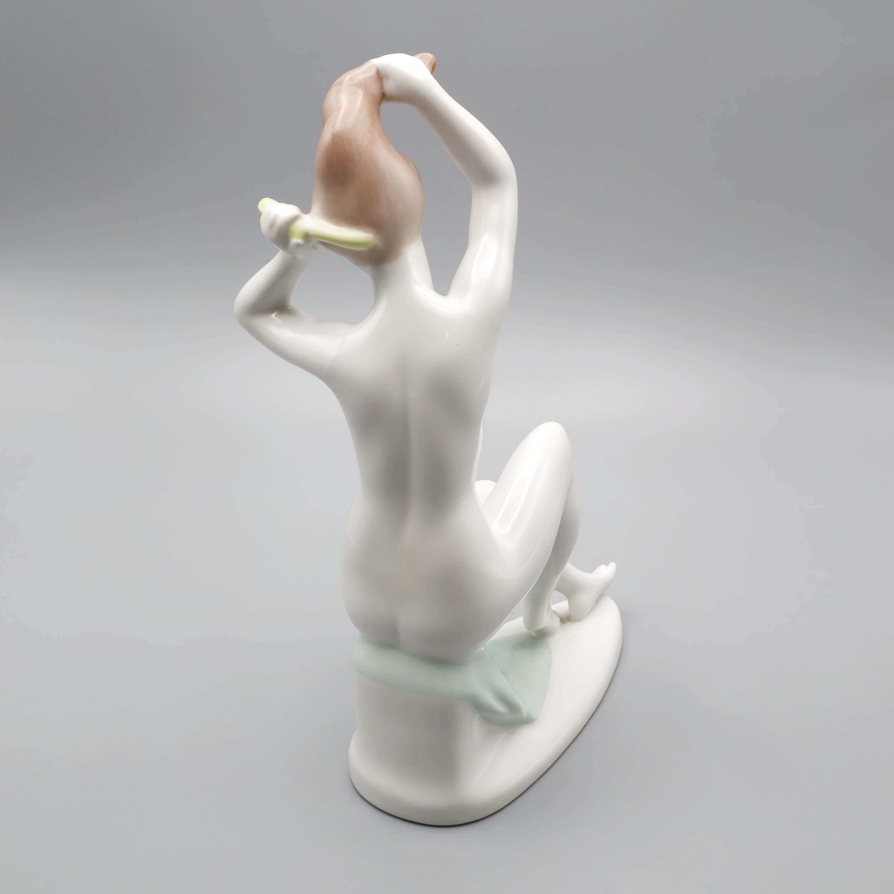 Retro Aktfigur Mit Erhobenen Armen - Vintage Porzellan Aktdame Aus Den 1960ern - Mid Century Modern Wohnaccessoire - Retro Glamour Figur