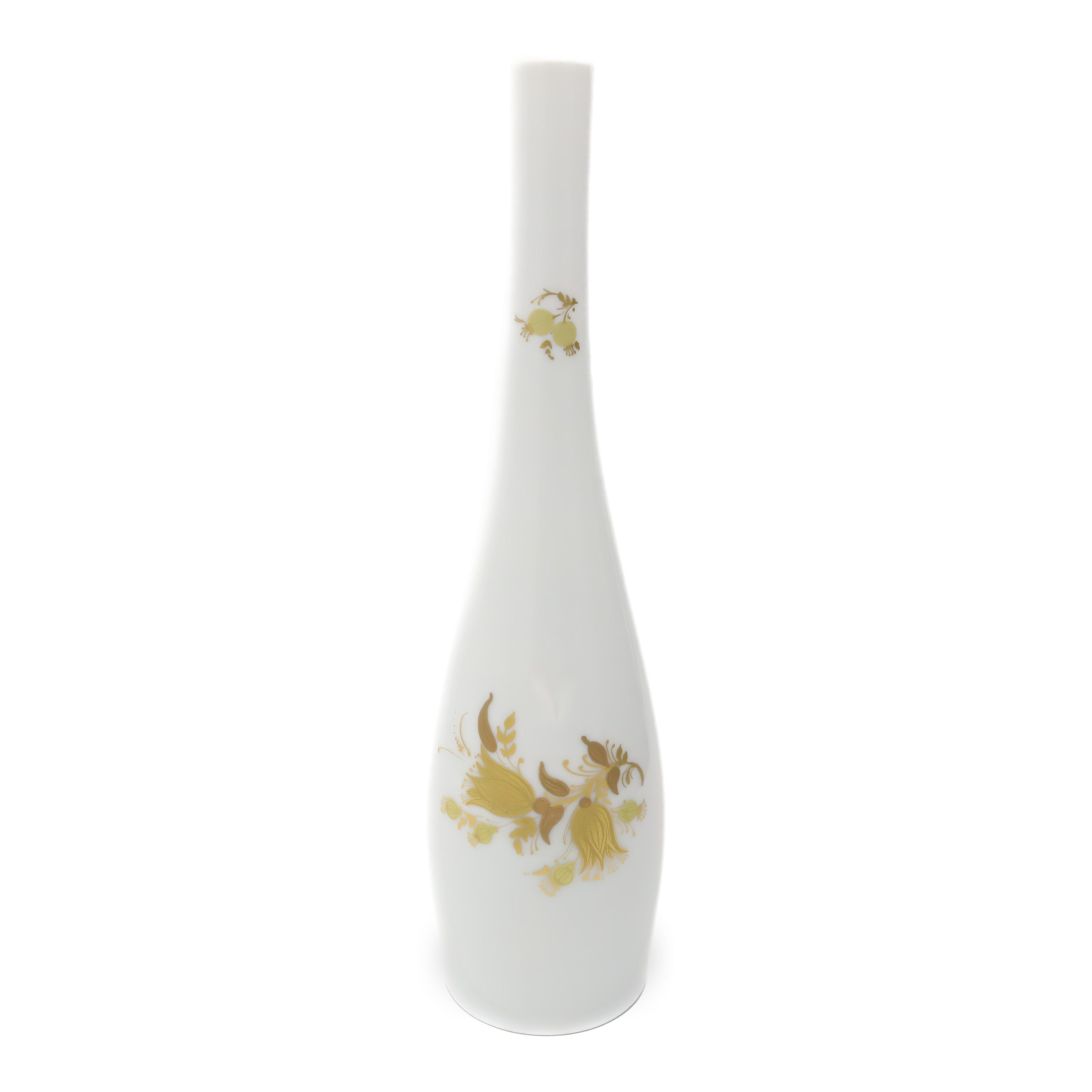 Rosenthal Vase - Vintage Porzellan Weiß Golde Rosenthal Studio Vase - Handbemalte Keramik - Elegantes Mid-Century Dekorstück