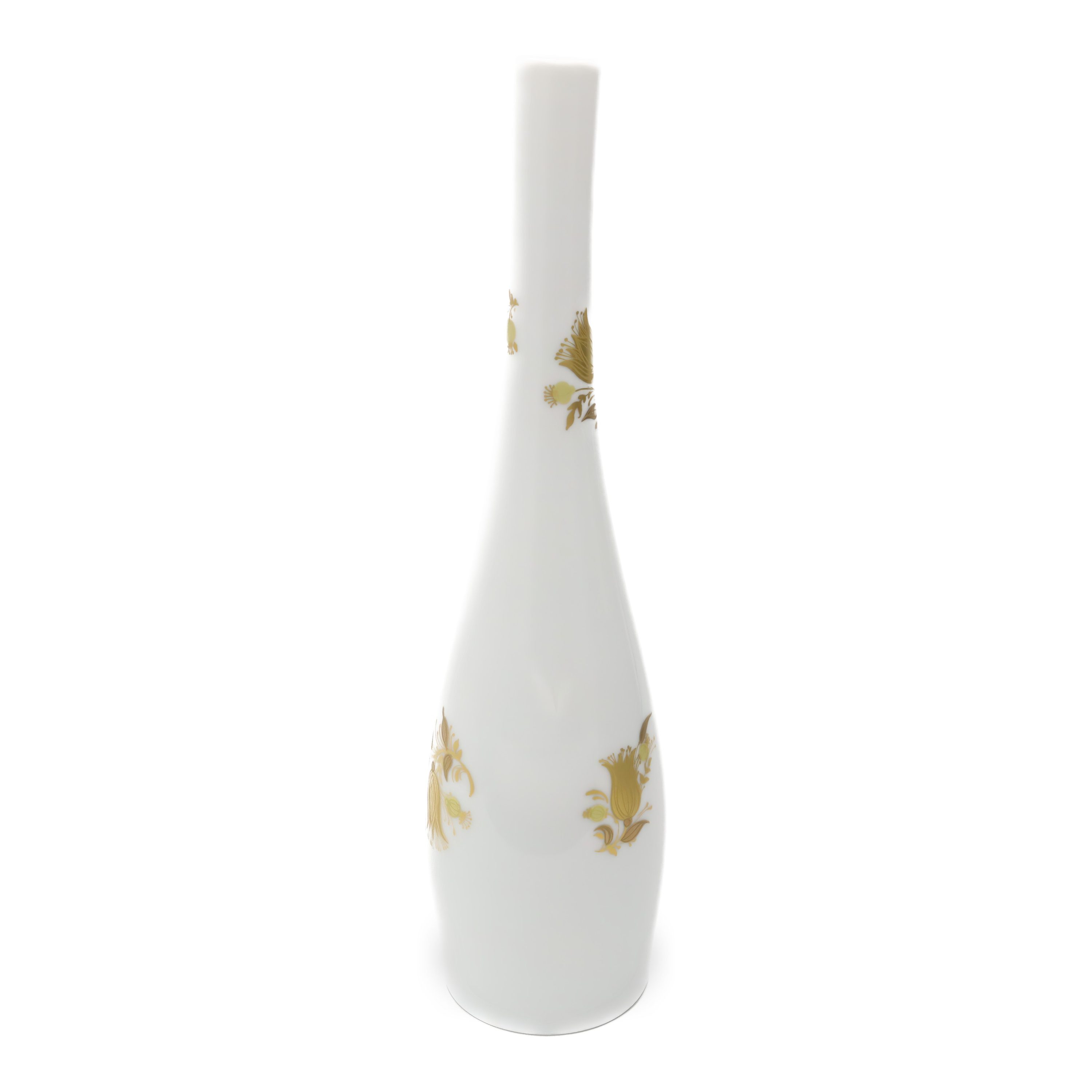 Rosenthal Vase - Vintage Porzellan Weiß Golde Rosenthal Studio Vase - Handbemalte Keramik - Elegantes Mid-Century Dekorstück