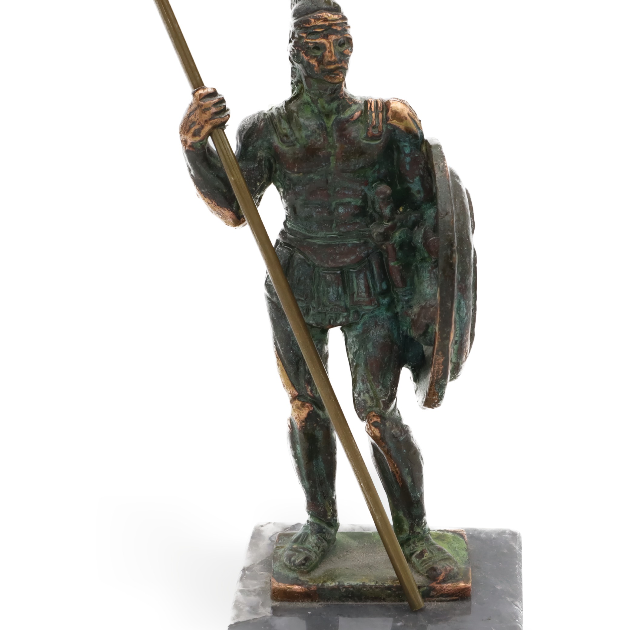 Spartaner Krieger Bronze Statue - Vintage Dekoration - Griechische Mythologie Kunst - Antike Krieger Skulptur - Bronze Wohnakzent