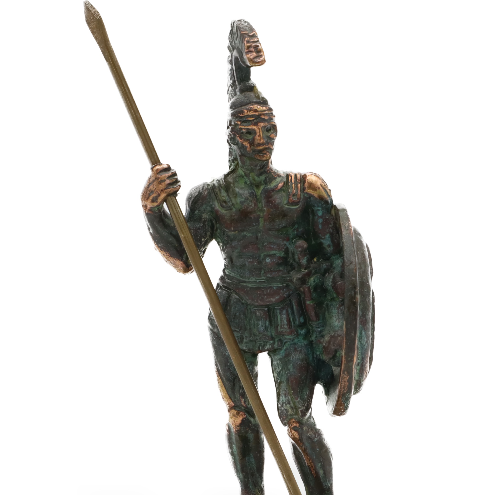 Spartaner Krieger Bronze Statue - Vintage Dekoration - Griechische Mythologie Kunst - Antike Krieger Skulptur - Bronze Wohnakzent