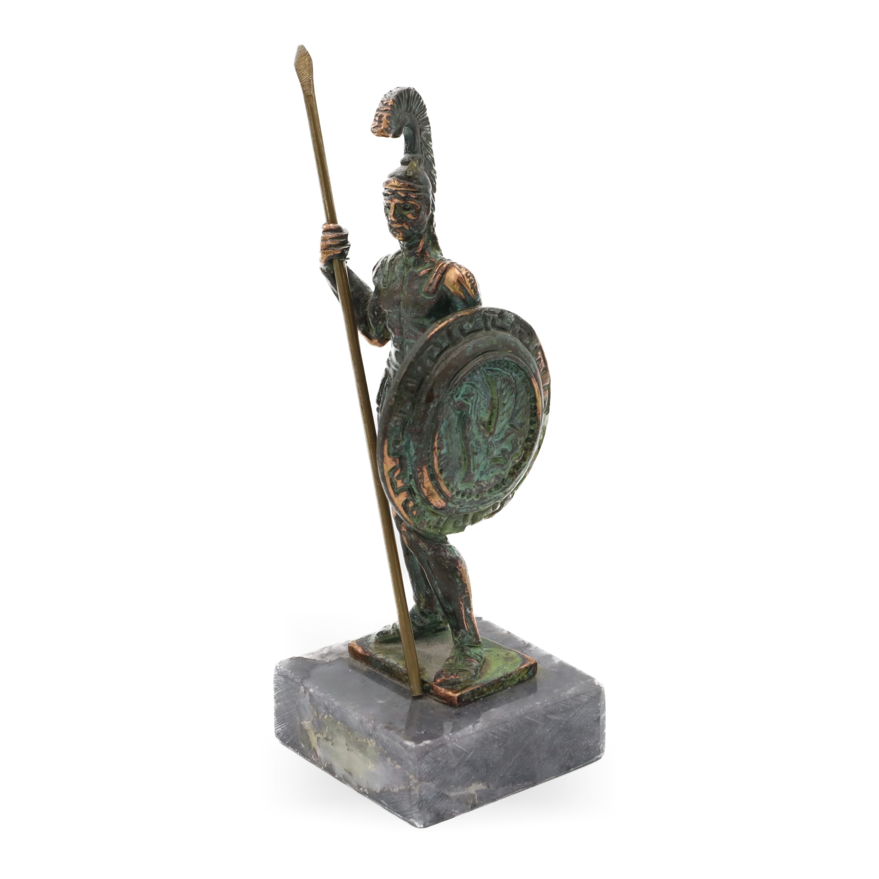 Spartaner Krieger Bronze Statue - Vintage Dekoration - Griechische Mythologie Kunst - Antike Krieger Skulptur - Bronze Wohnakzent