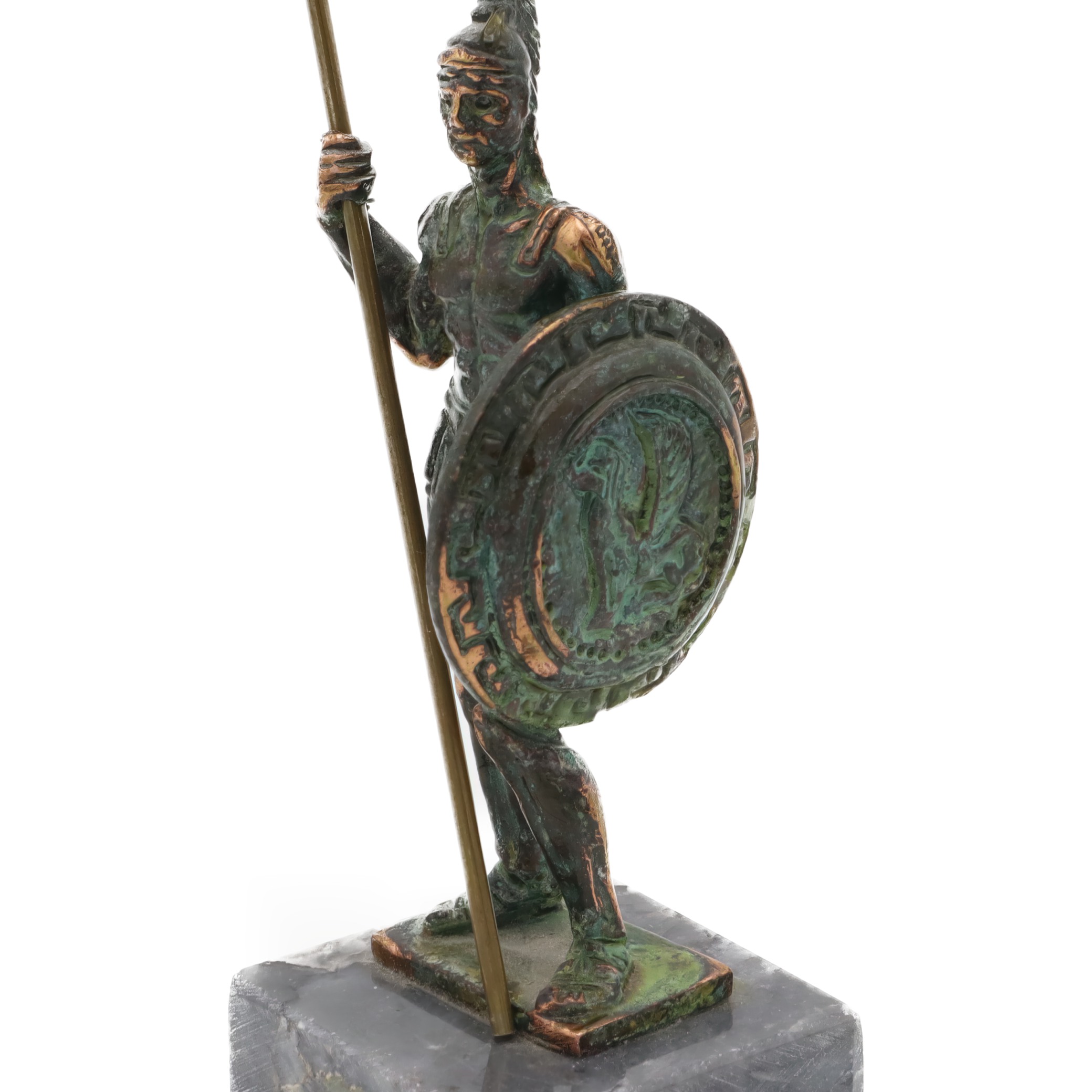 Spartaner Krieger Bronze Statue - Vintage Dekoration - Griechische Mythologie Kunst - Antike Krieger Skulptur - Bronze Wohnakzent