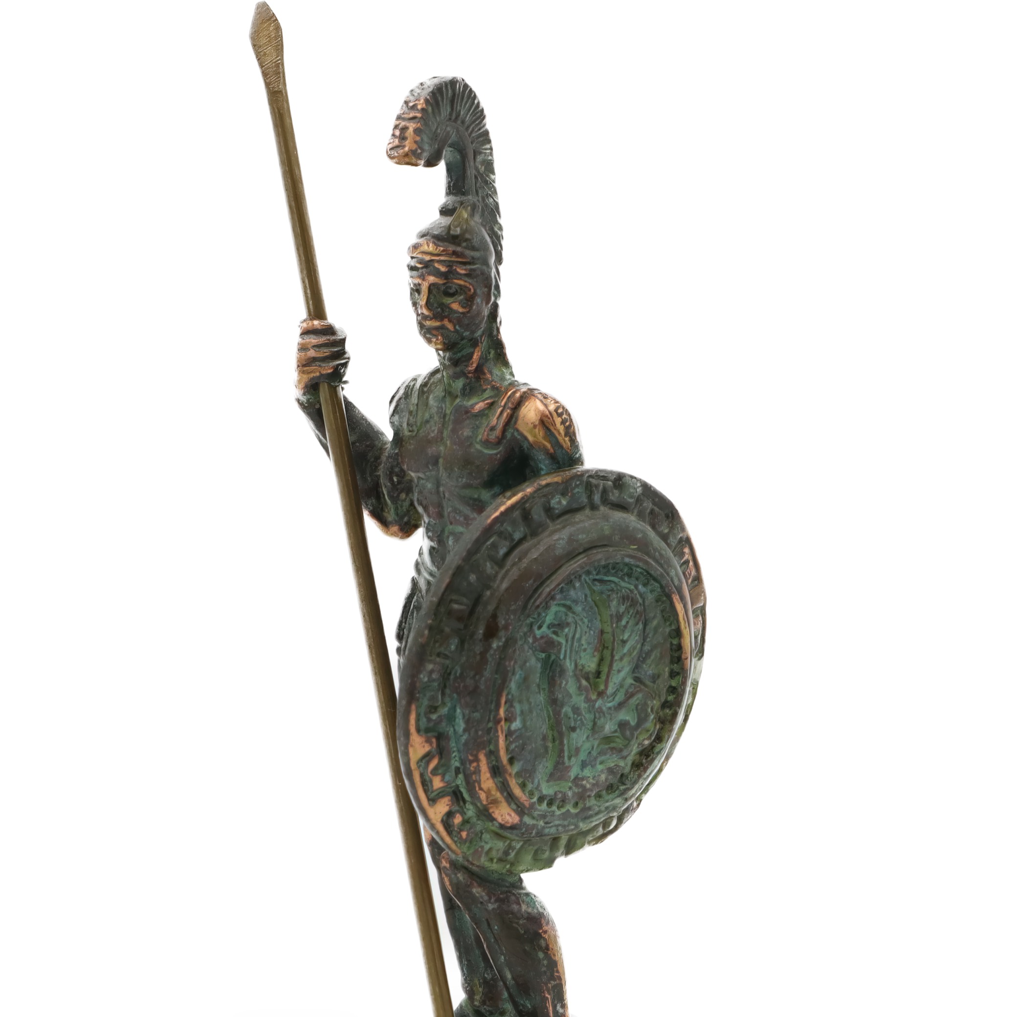 Spartaner Krieger Bronze Statue - Vintage Dekoration - Griechische Mythologie Kunst - Antike Krieger Skulptur - Bronze Wohnakzent