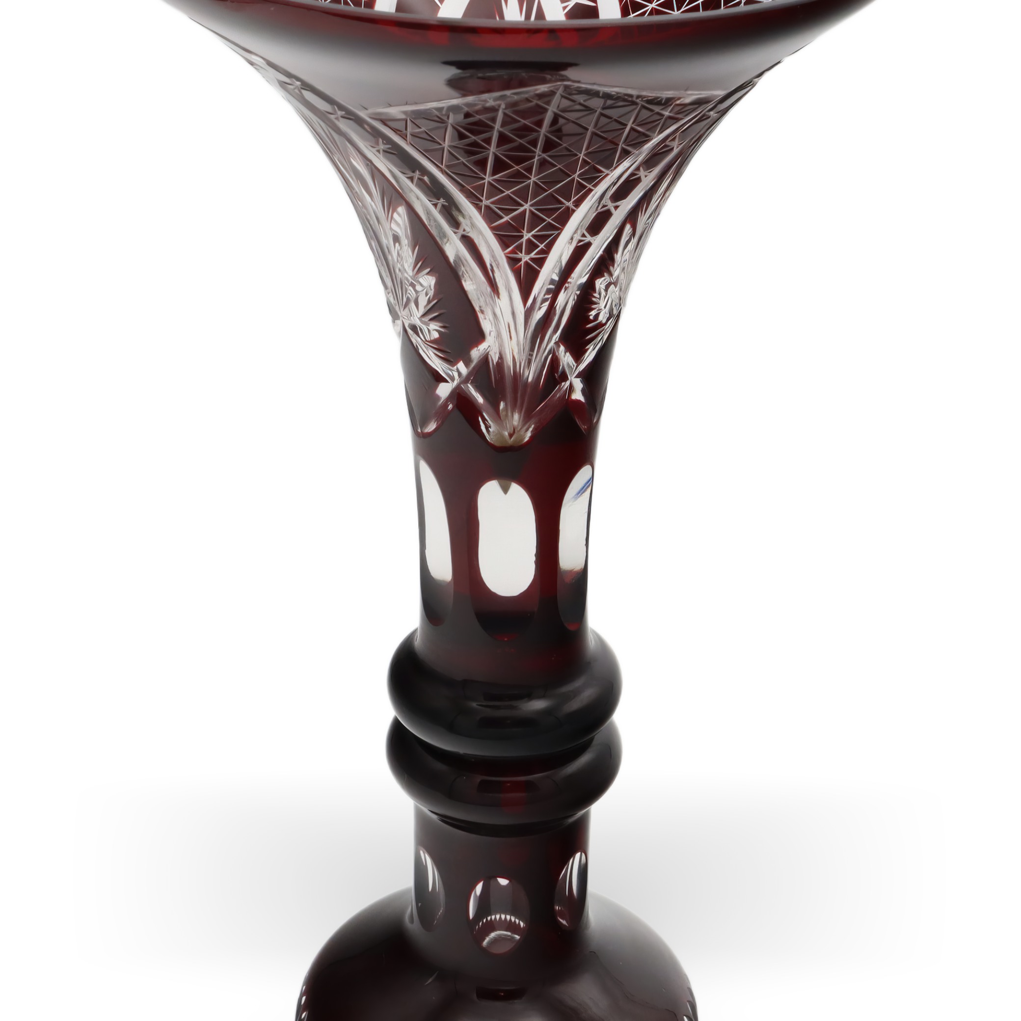 Tschechische Bohemia Vase Vintage - Geschliffenes Kristallglas - 1960er Jahre Kunstglas - Moser Stil Thumbnail for Tschechische Bohemia Vase Vintage - Geschliffenes Kristallglas - 1960er Jahre Kunstglas - Moser Stil