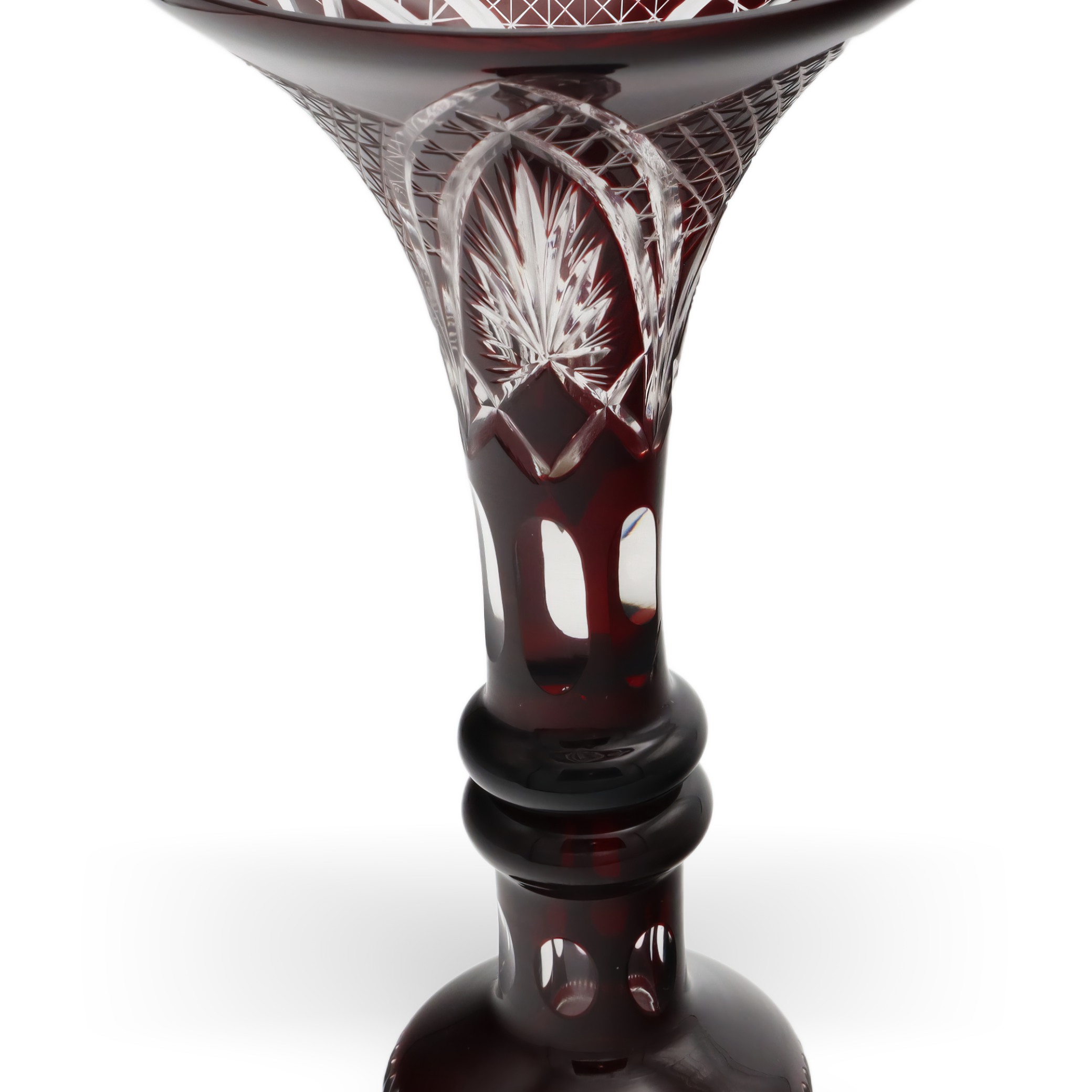 Tschechische Bohemia Vase Vintage - Geschliffenes Kristallglas - 1960er Jahre Kunstglas - Moser Stil Thumbnail for Tschechische Bohemia Vase Vintage - Geschliffenes Kristallglas - 1960er Jahre Kunstglas - Moser Stil