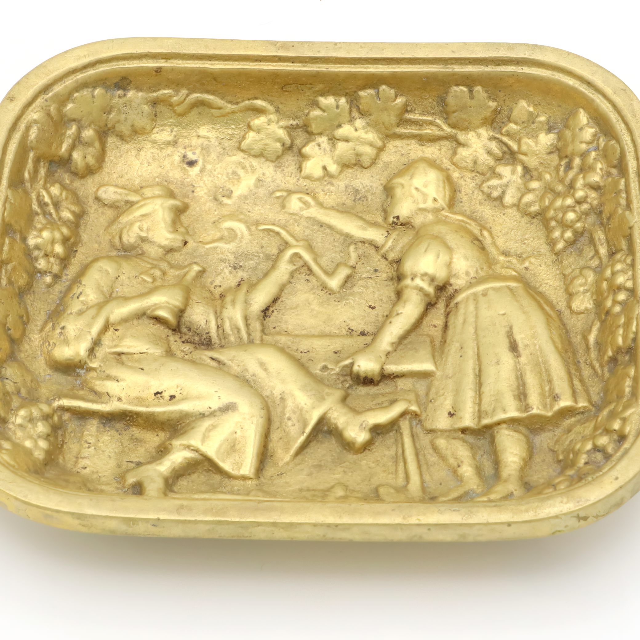 Antike Messing Ablageschale - Volksmotiv - Vintage Catchall Tablett - Dekoratives Messingtablett - Schmuckablage - Mid-Century Wohnkultur - Boho Messingschale Thumbnail for Antike Messing Ablageschale - Volksmotiv - Vintage Catchall Tablett - Dekoratives Messingtablett - Schmuckablage - Mid-Century Wohnkultur - Boho Messingschale