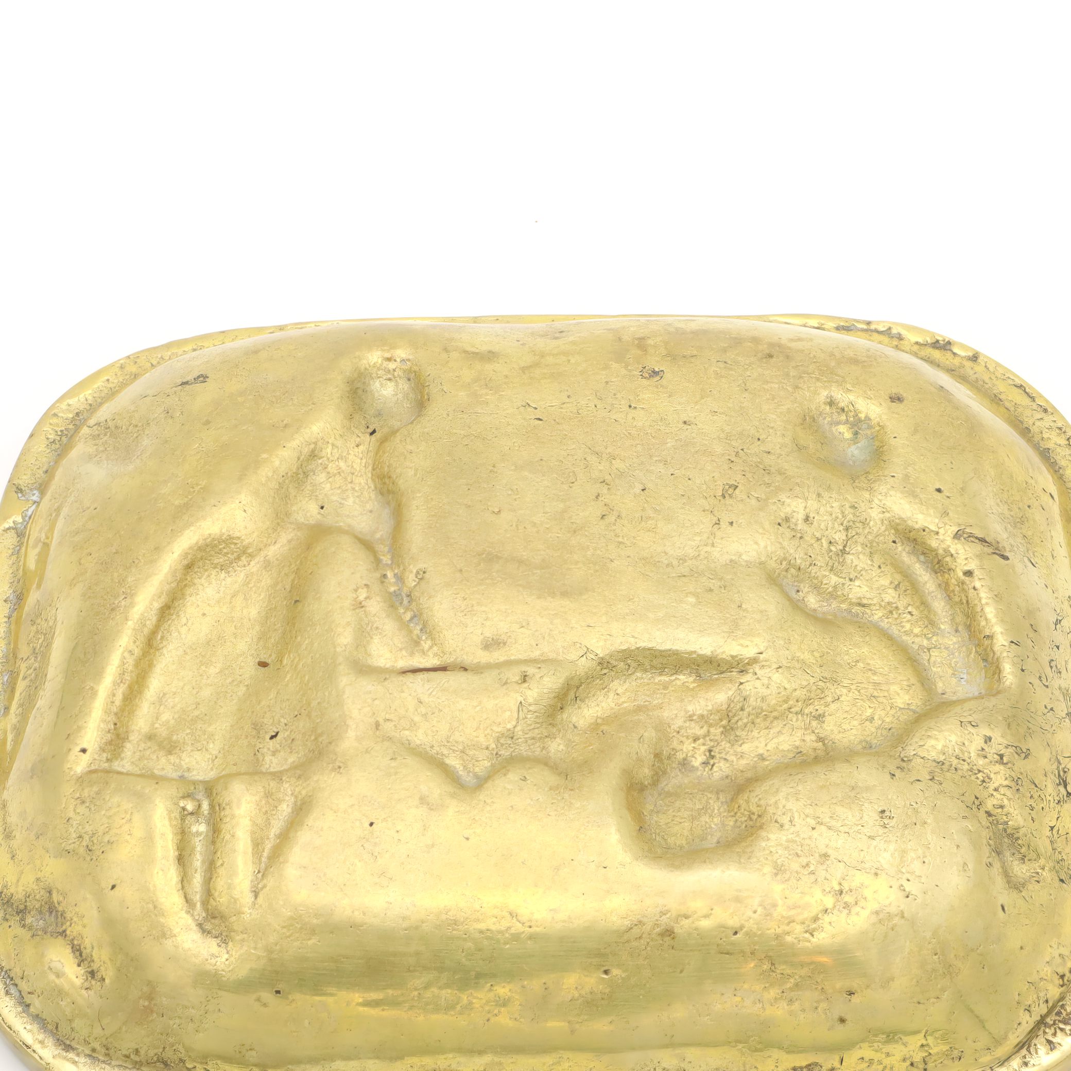 Antike Messing Ablageschale - Volksmotiv - Vintage Catchall Tablett - Dekoratives Messingtablett - Schmuckablage - Mid-Century Wohnkultur - Boho Messingschale Thumbnail for Antike Messing Ablageschale - Volksmotiv - Vintage Catchall Tablett - Dekoratives Messingtablett - Schmuckablage - Mid-Century Wohnkultur - Boho Messingschale