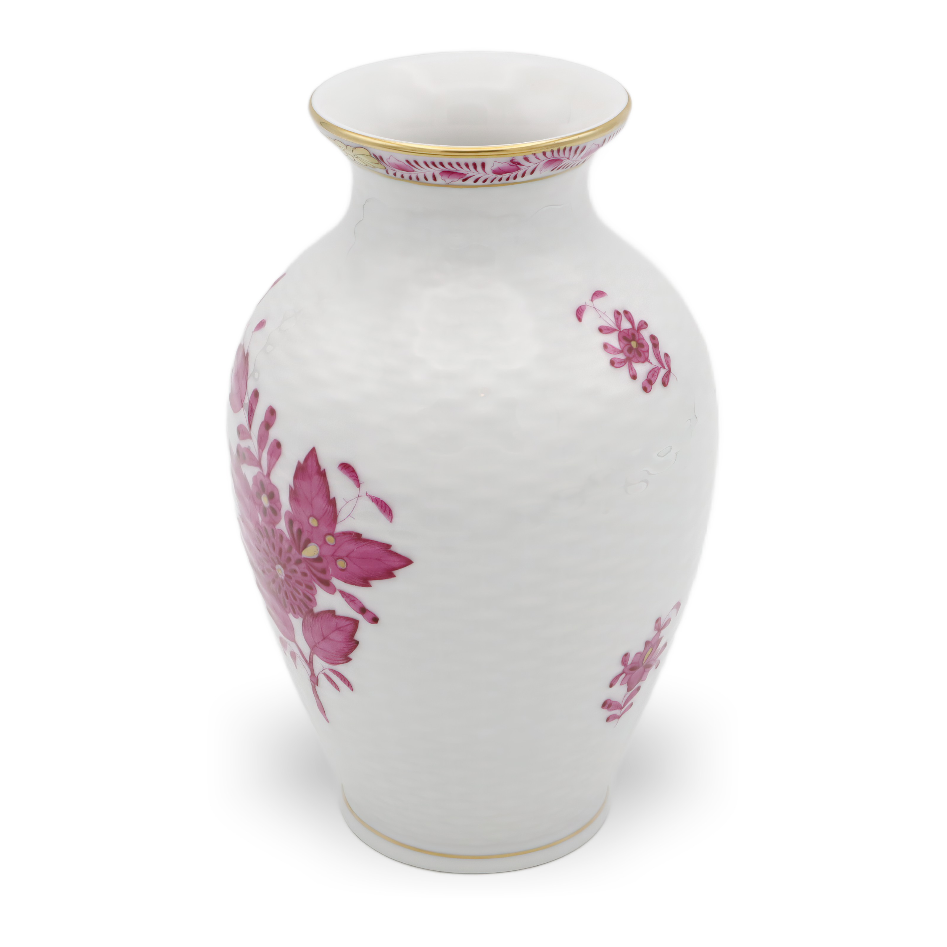 Herend Chinesisches Bukett Purpur Vase - Flechtmuster - Himbeerrosa - Vintage Ungarisches Porzellan Thumbnail for Herend Chinesisches Bukett Purpur Vase - Flechtmuster - Himbeerrosa - Vintage Ungarisches Porzellan