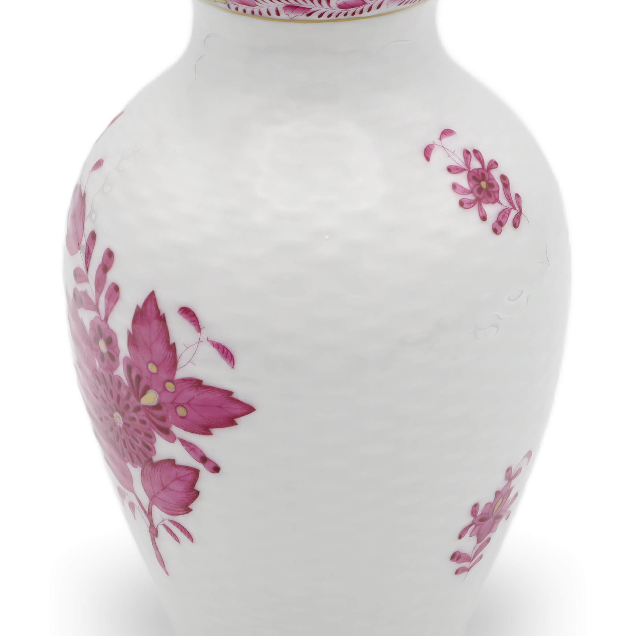 Herend Chinesisches Bukett Purpur Vase - Flechtmuster - Himbeerrosa - Vintage Ungarisches Porzellan Thumbnail for Herend Chinesisches Bukett Purpur Vase - Flechtmuster - Himbeerrosa - Vintage Ungarisches Porzellan