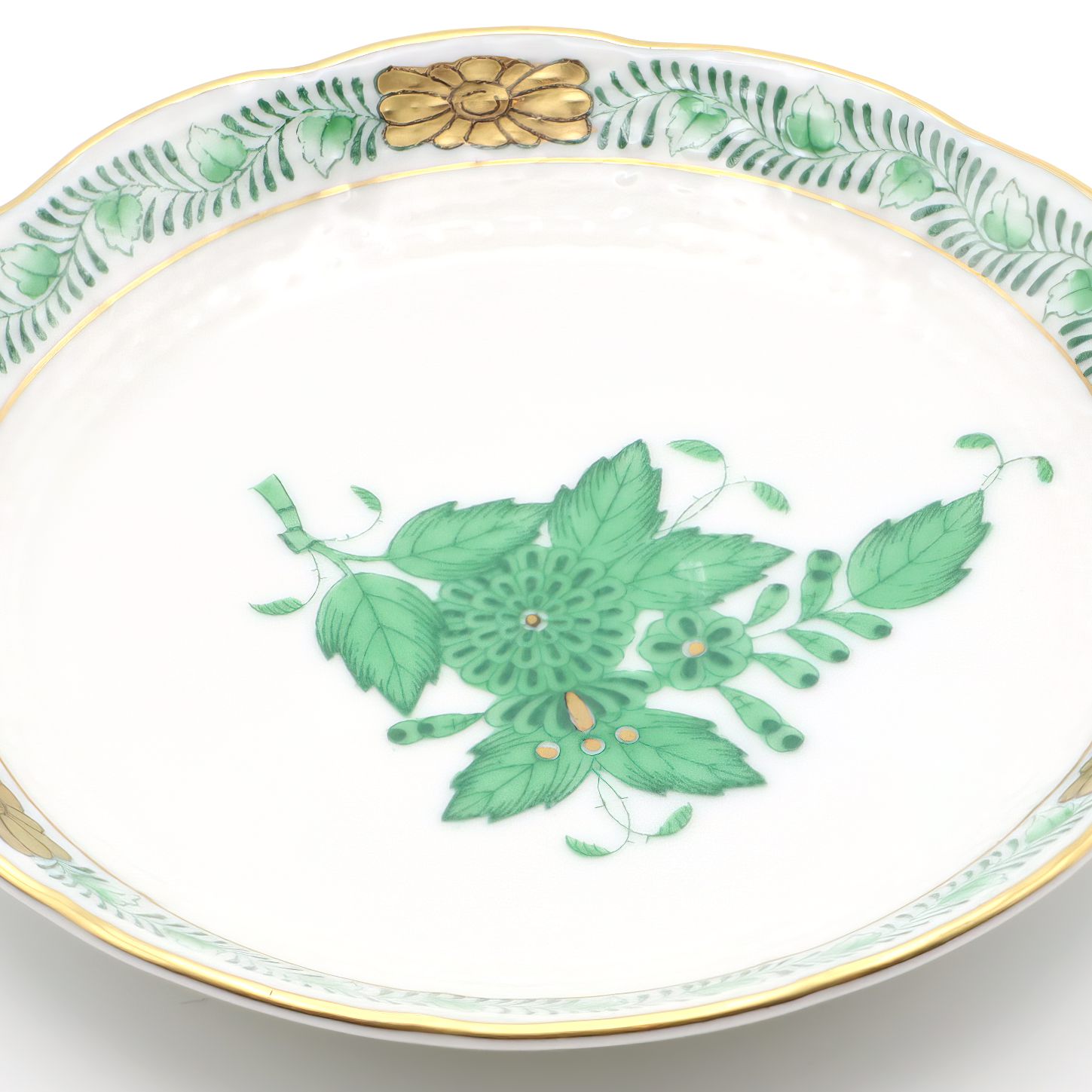 Herend Grün Schmuckschale - Chinesisches Bouquet Schmucktablett - Apponyi Grün Aschenbecher - Vintage Porzellanschale - Dekorative Catchall - Geschenk Thumbnail for Herend Grün Schmuckschale - Chinesisches Bouquet Schmucktablett - Apponyi Grün Aschenbecher - Vintage Porzellanschale - Dekorative Catchall - Geschenk