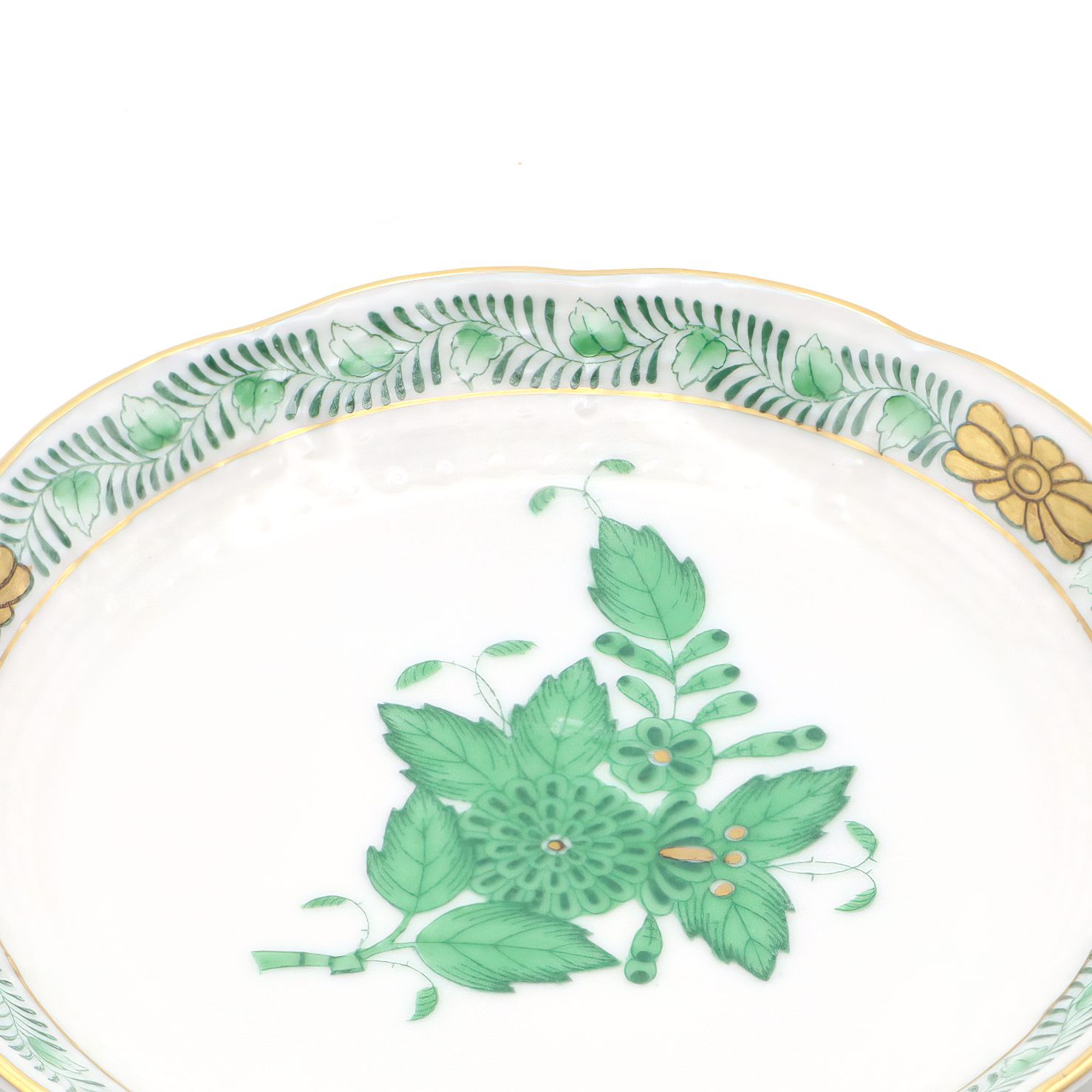 Herend Grün Schmuckschale - Chinesisches Bouquet Schmucktablett - Apponyi Grün Aschenbecher - Vintage Porzellanschale - Dekorative Catchall - Geschenk Thumbnail for Herend Grün Schmuckschale - Chinesisches Bouquet Schmucktablett - Apponyi Grün Aschenbecher - Vintage Porzellanschale - Dekorative Catchall - Geschenk