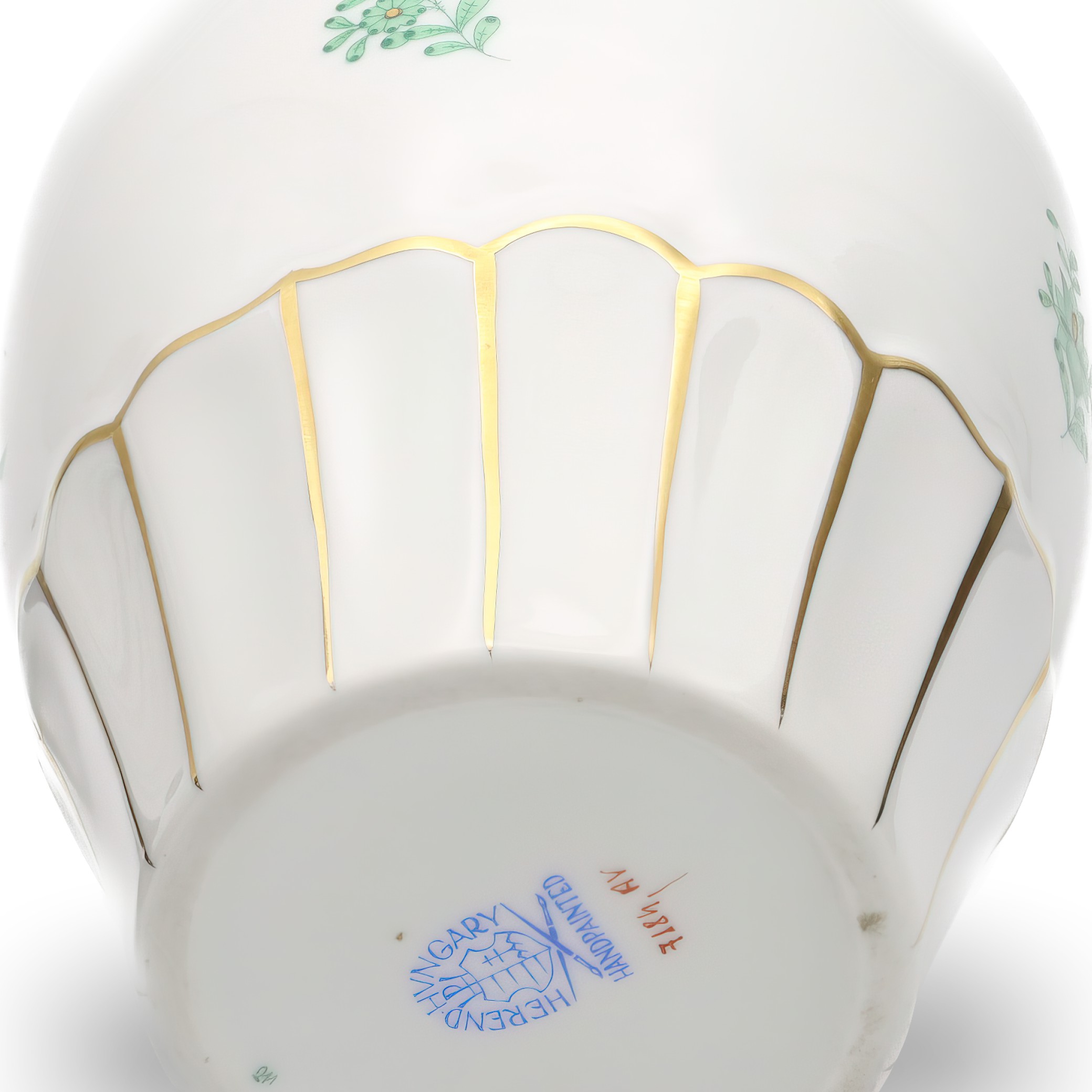 Herend Porzellan Grüner Chinesischer Blumenstrauß Vase - Vintage Herend Apponyi Blumenurne Vase Thumbnail for Herend Porzellan Grüner Chinesischer Blumenstrauß Vase - Vintage Herend Apponyi Blumenurne Vase