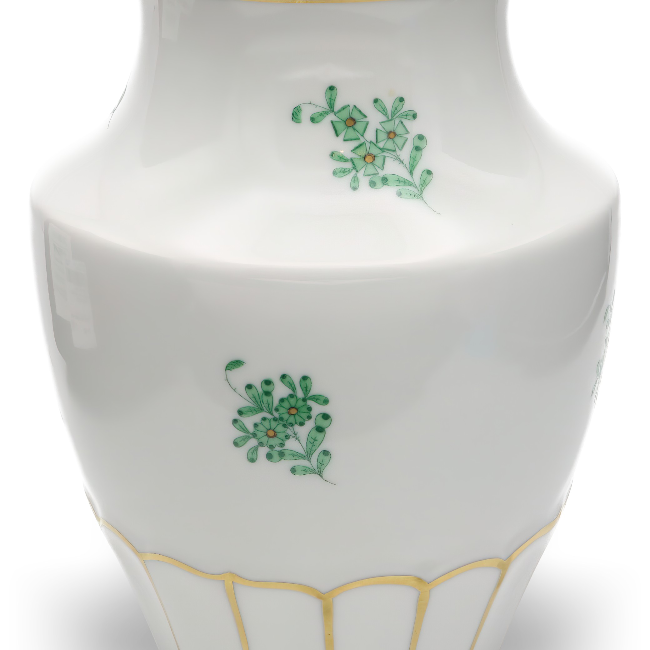 Herend Porzellan Grüner Chinesischer Blumenstrauß Vase - Vintage Herend Apponyi Blumenurne Vase Thumbnail for Herend Porzellan Grüner Chinesischer Blumenstrauß Vase - Vintage Herend Apponyi Blumenurne Vase