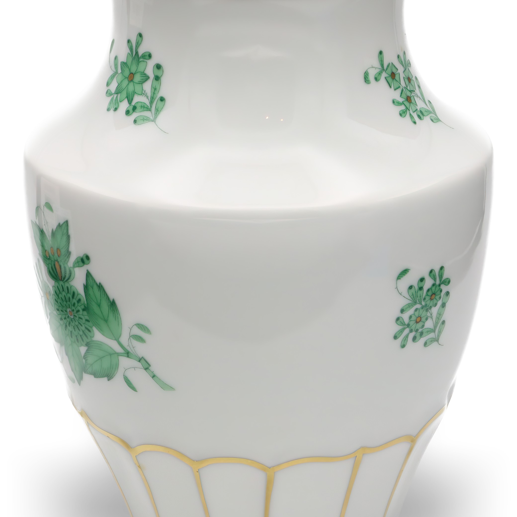 Herend Porzellan Grüner Chinesischer Blumenstrauß Vase - Vintage Herend Apponyi Blumenurne Vase Thumbnail for Herend Porzellan Grüner Chinesischer Blumenstrauß Vase - Vintage Herend Apponyi Blumenurne Vase