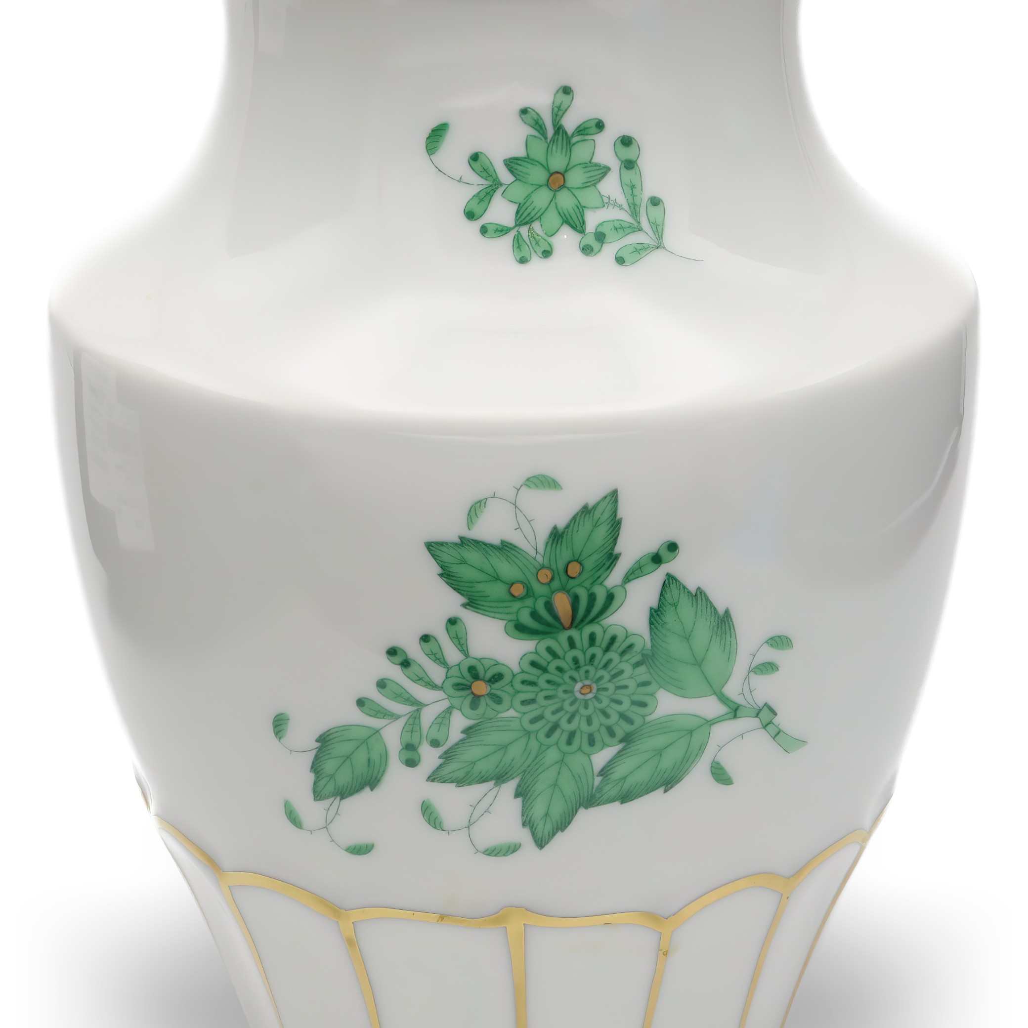 Herend Porzellan Grüner Chinesischer Blumenstrauß Vase - Vintage Herend Apponyi Blumenurne Vase Thumbnail for Herend Porzellan Grüner Chinesischer Blumenstrauß Vase - Vintage Herend Apponyi Blumenurne Vase