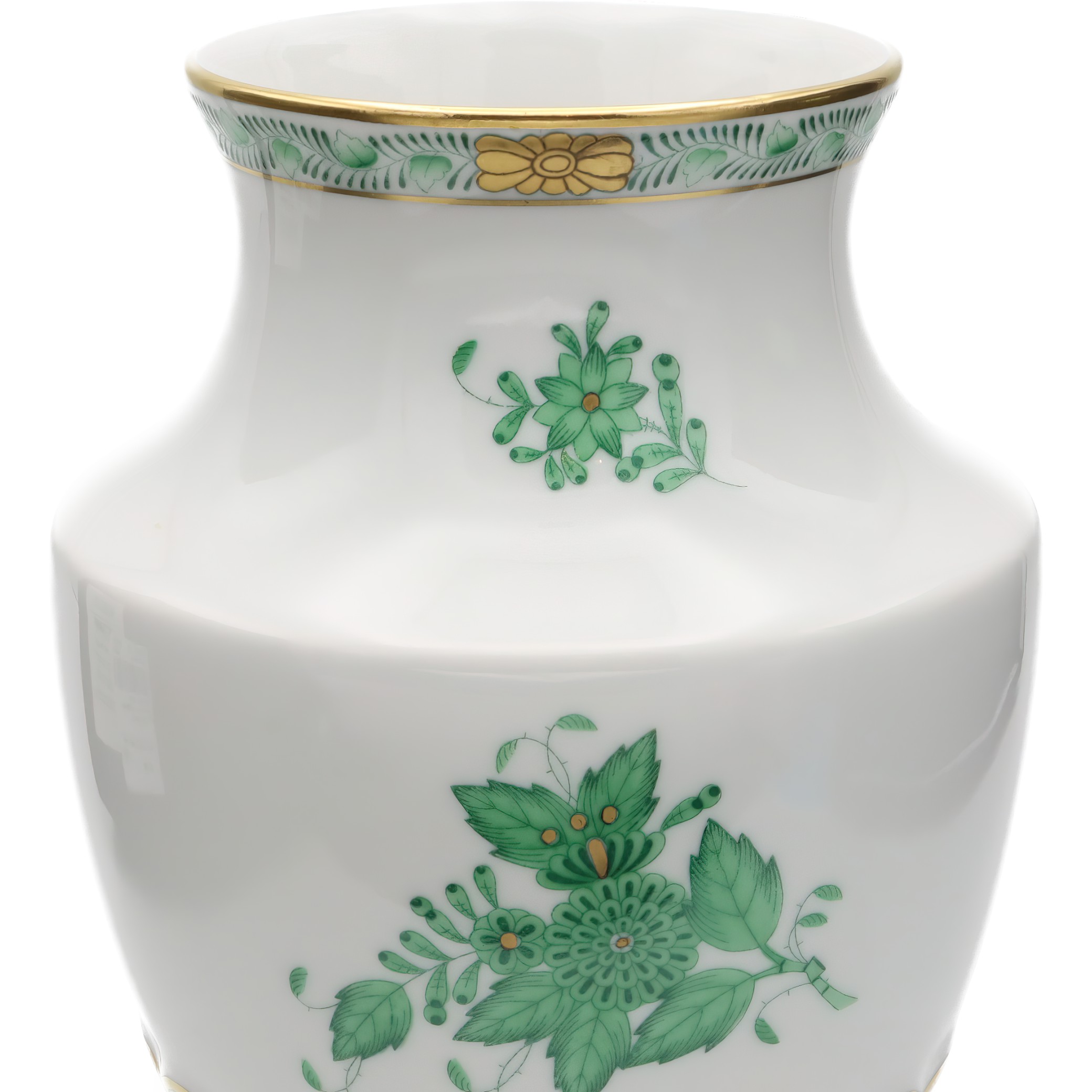 Herend Porzellan Grüner Chinesischer Blumenstrauß Vase - Vintage Herend Apponyi Blumenurne Vase Thumbnail for Herend Porzellan Grüner Chinesischer Blumenstrauß Vase - Vintage Herend Apponyi Blumenurne Vase