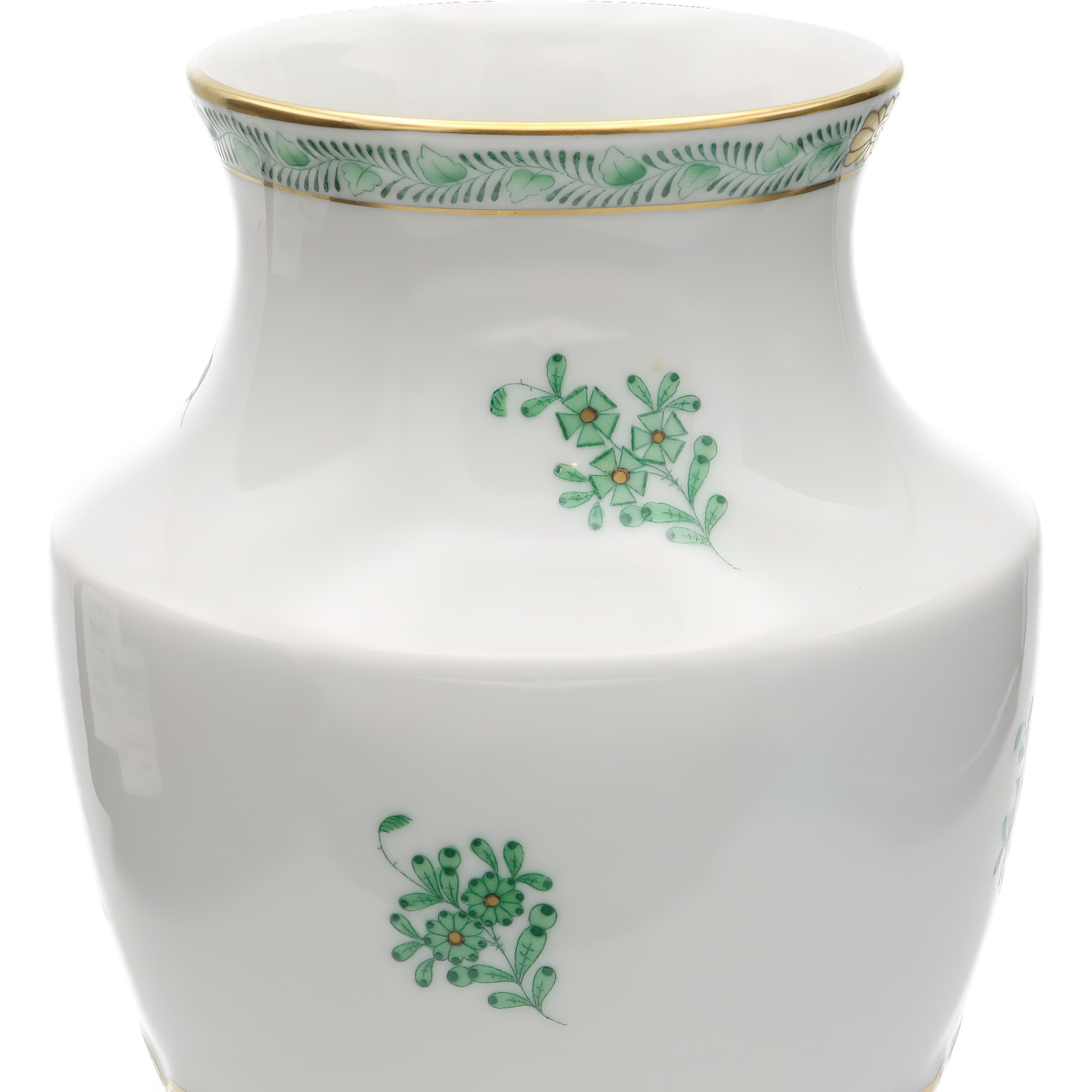 Herend Porzellan Grüner Chinesischer Blumenstrauß Vase - Vintage Herend Apponyi Blumenurne Vase Thumbnail for Herend Porzellan Grüner Chinesischer Blumenstrauß Vase - Vintage Herend Apponyi Blumenurne Vase