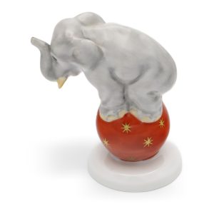 Herend Antiker Circus Elephant Porzellan Figur - Seltene Herendi Figur - Sammelbare Tier Skulptur