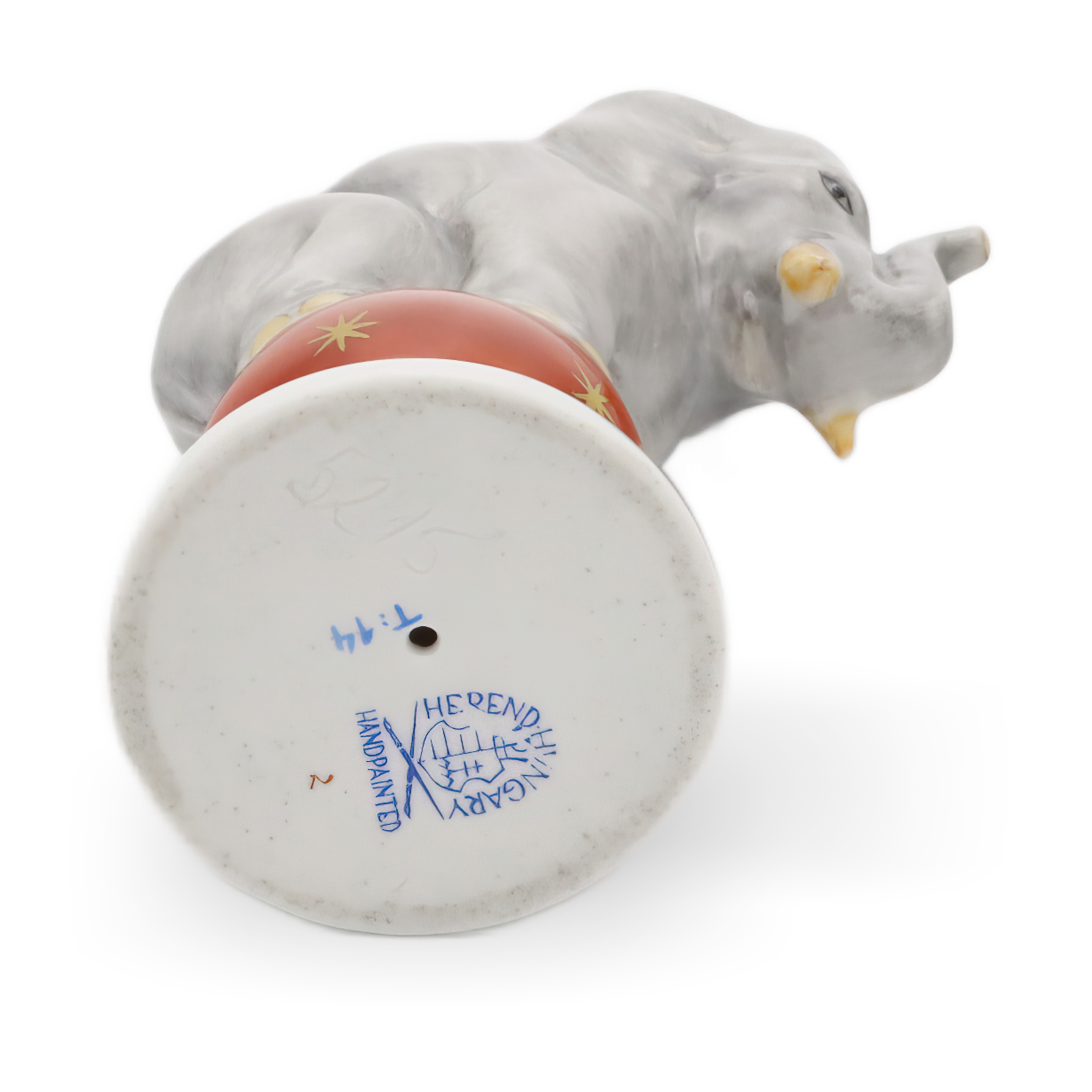 Herend Antiker Circus Elephant Porzellan Figur - Seltene Herendi Figur - Sammelbare Tier Skulptur Thumbnail for Herend Antiker Circus Elephant Porzellan Figur - Seltene Herendi Figur - Sammelbare Tier Skulptur