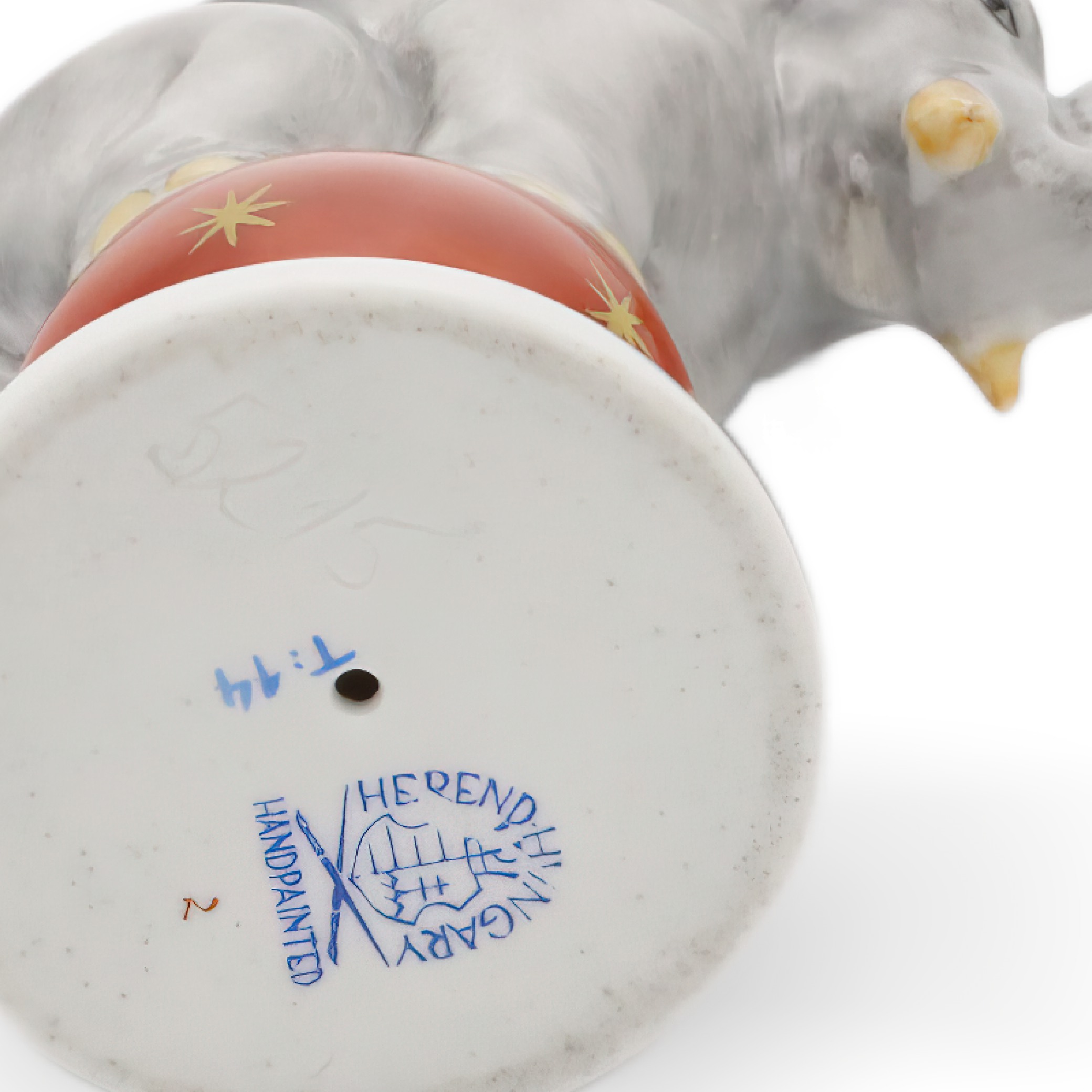 Herend Antiker Circus Elephant Porzellan Figur - Seltene Herendi Figur - Sammelbare Tier Skulptur Thumbnail for Herend Antiker Circus Elephant Porzellan Figur - Seltene Herendi Figur - Sammelbare Tier Skulptur