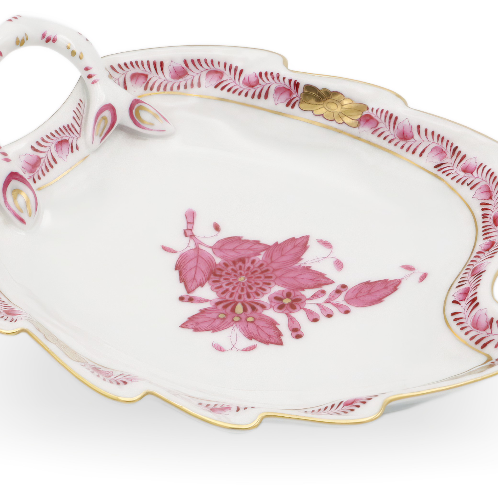 Herend Chinese Bouquet Pur Pur Blatt-Schale - Porzellan Servierplatte - Lila Blumen - Ungarn Vintage - Seltene Herend Sammlerware Thumbnail for Herend Chinese Bouquet Pur Pur Blatt-Schale - Porzellan Servierplatte - Lila Blumen - Ungarn Vintage - Seltene Herend Sammlerware