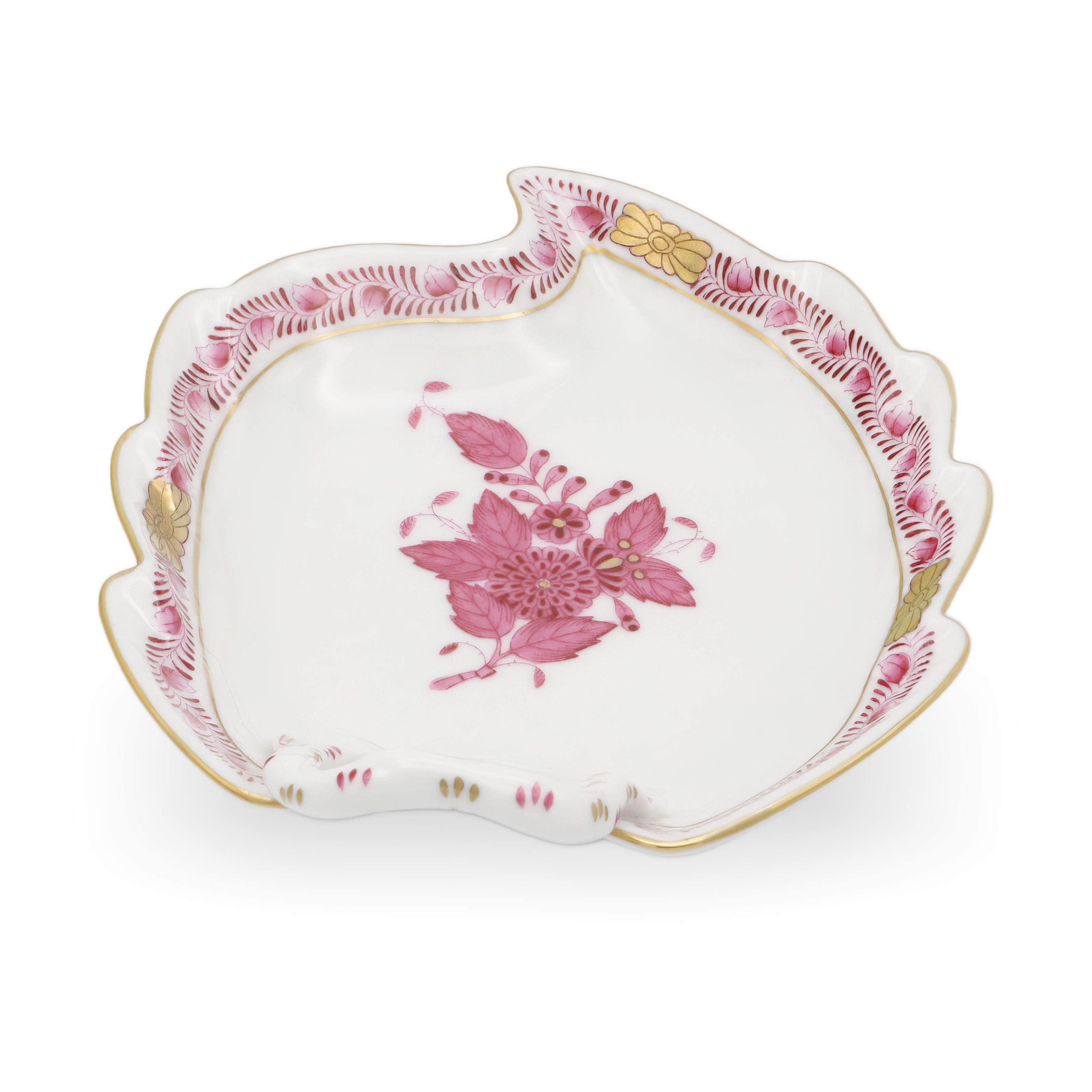 Herend Chinese Bouquet Pur Pur Blatt-Schale - Porzellan Servierplatte - Lila Blumen - Ungarn Vintage - Seltene Herend Sammlerware Thumbnail for Herend Chinese Bouquet Pur Pur Blatt-Schale - Porzellan Servierplatte - Lila Blumen - Ungarn Vintage - Seltene Herend Sammlerware