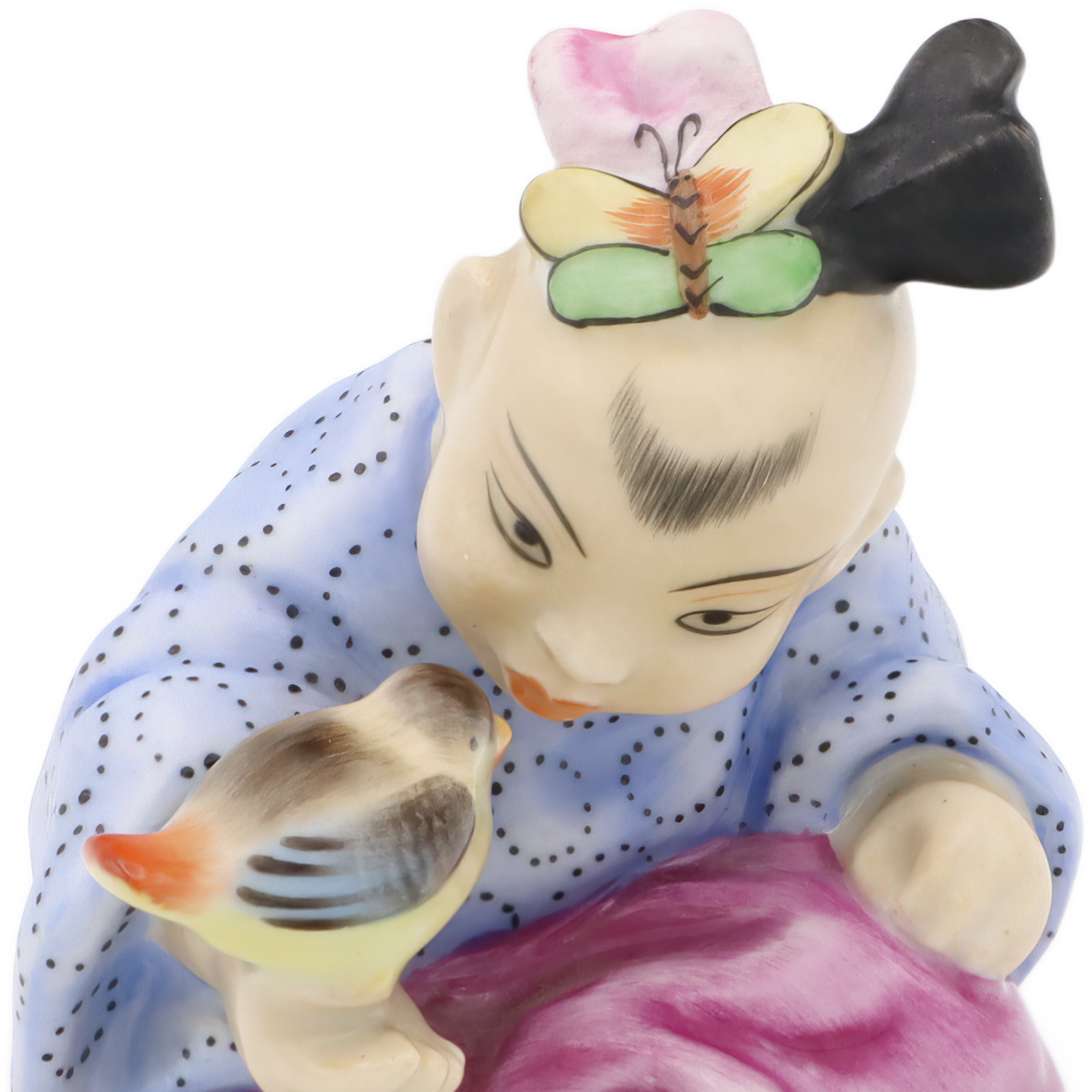 Herend Chinesisches Mädchen Mit Vogel Porzellanfigur - Ungarn Handbemalt - Seltene Herend Figur - Vintage Orientalische Dekoration - Sammlerstück Thumbnail for Herend Chinesisches Mädchen Mit Vogel Porzellanfigur - Ungarn Handbemalt - Seltene Herend Figur - Vintage Orientalische Dekoration - Sammlerstück