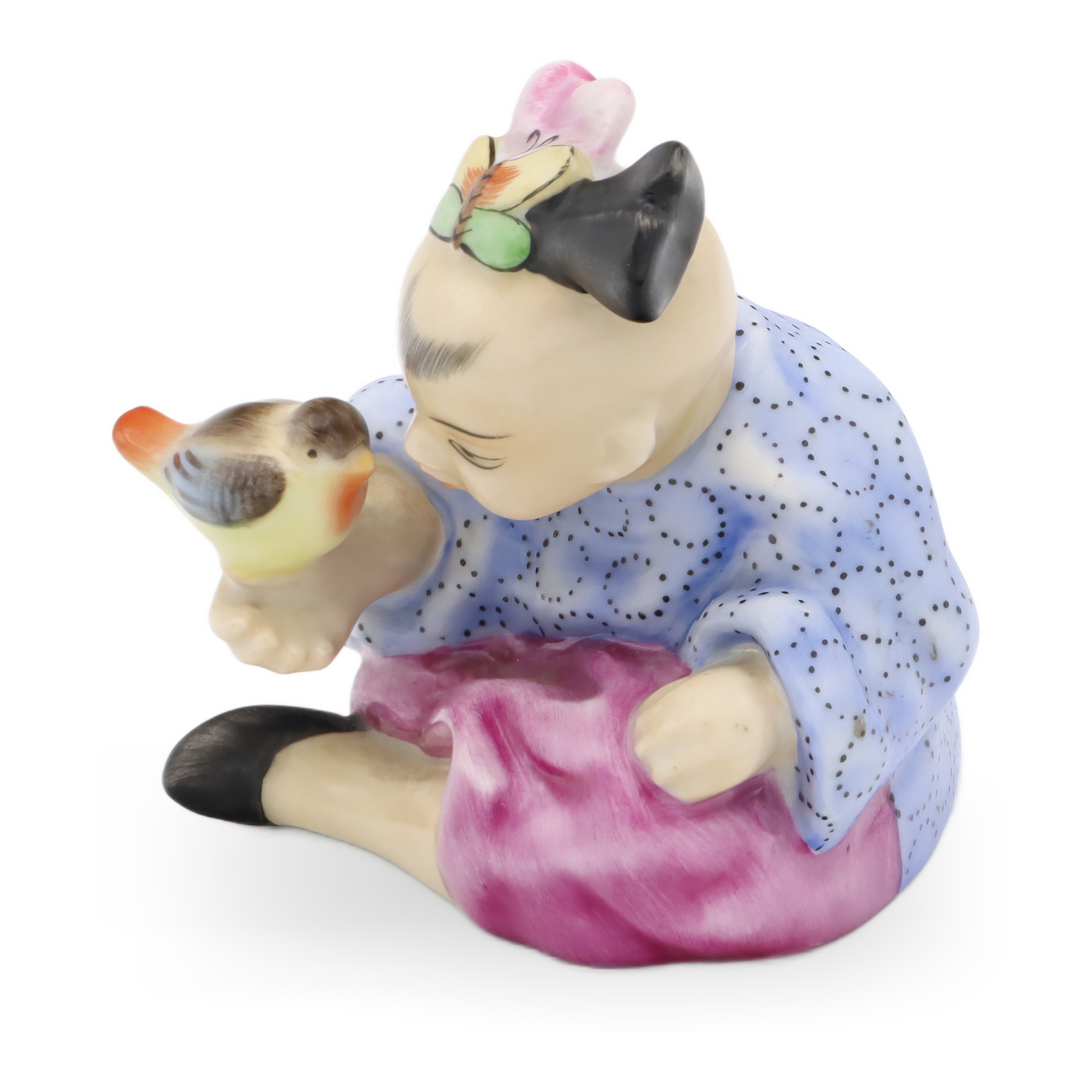 Herend Chinesisches Mädchen Mit Vogel Porzellanfigur - Ungarn Handbemalt - Seltene Herend Figur - Vintage Orientalische Dekoration - Sammlerstück Thumbnail for Herend Chinesisches Mädchen Mit Vogel Porzellanfigur - Ungarn Handbemalt - Seltene Herend Figur - Vintage Orientalische Dekoration - Sammlerstück