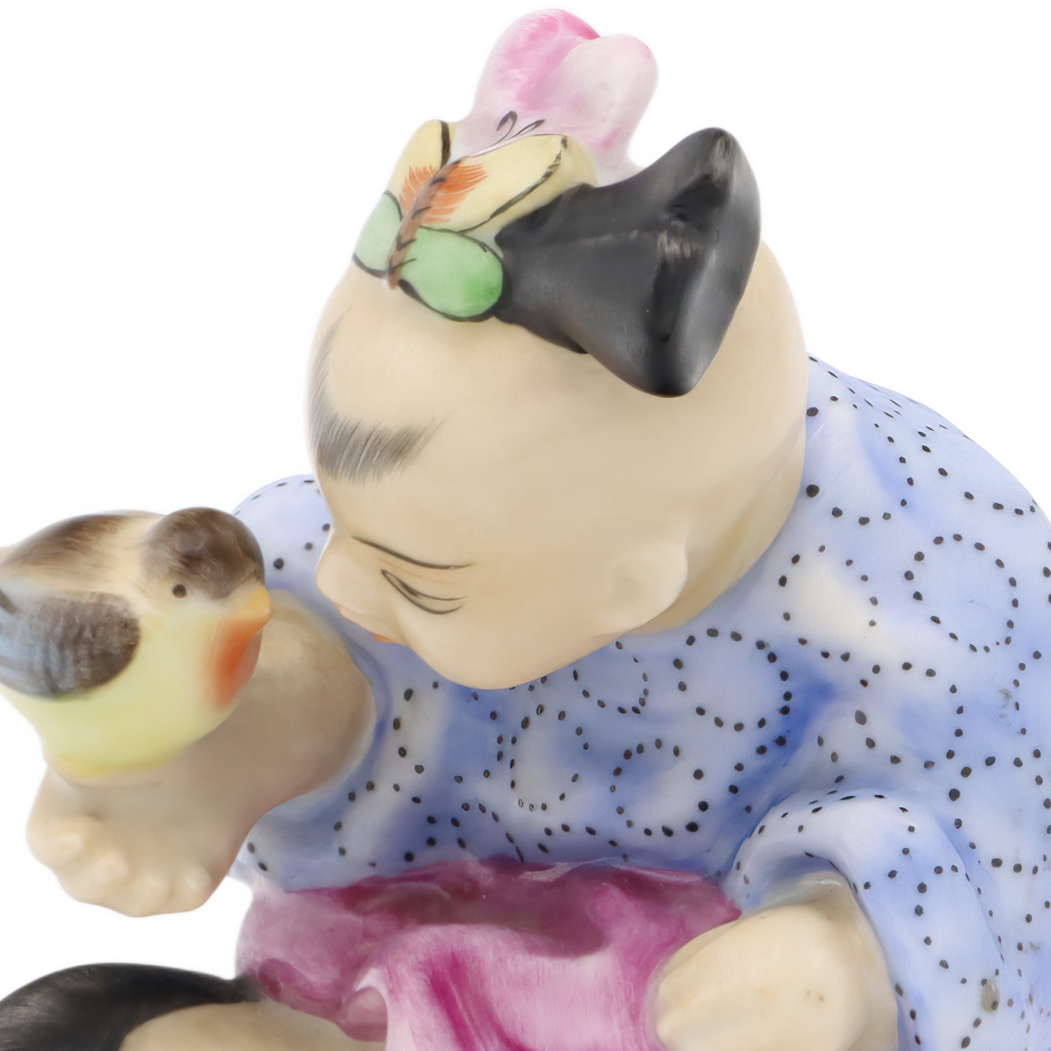 Herend Chinesisches Mädchen Mit Vogel Porzellanfigur - Ungarn Handbemalt - Seltene Herend Figur - Vintage Orientalische Dekoration - Sammlerstück Thumbnail for Herend Chinesisches Mädchen Mit Vogel Porzellanfigur - Ungarn Handbemalt - Seltene Herend Figur - Vintage Orientalische Dekoration - Sammlerstück