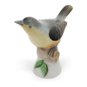 Herend Grauer Kleiner Vogel Porzellanfigur - Handbemalt Ungarn - Vintage Herend Vogel - Sammler Tierfigur