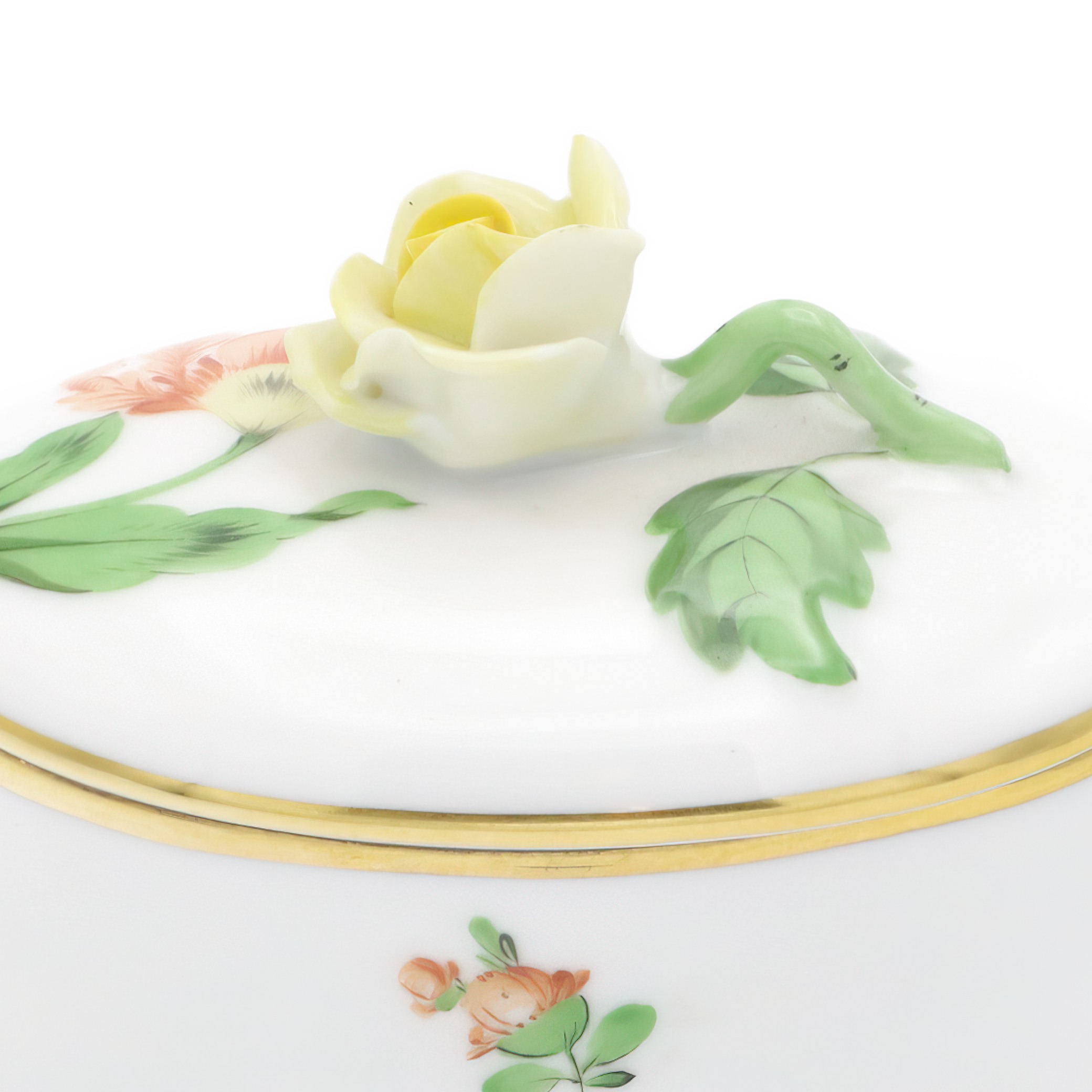 Herend Handbemalte Antike Schmuckdose Mit Rosenknauf - Ungarische Porzellan Schatulle - Viktorianisches Erinnerungsstück - Sammlerstück Thumbnail for Herend Handbemalte Antike Schmuckdose Mit Rosenknauf - Ungarische Porzellan Schatulle - Viktorianisches Erinnerungsstück - Sammlerstück