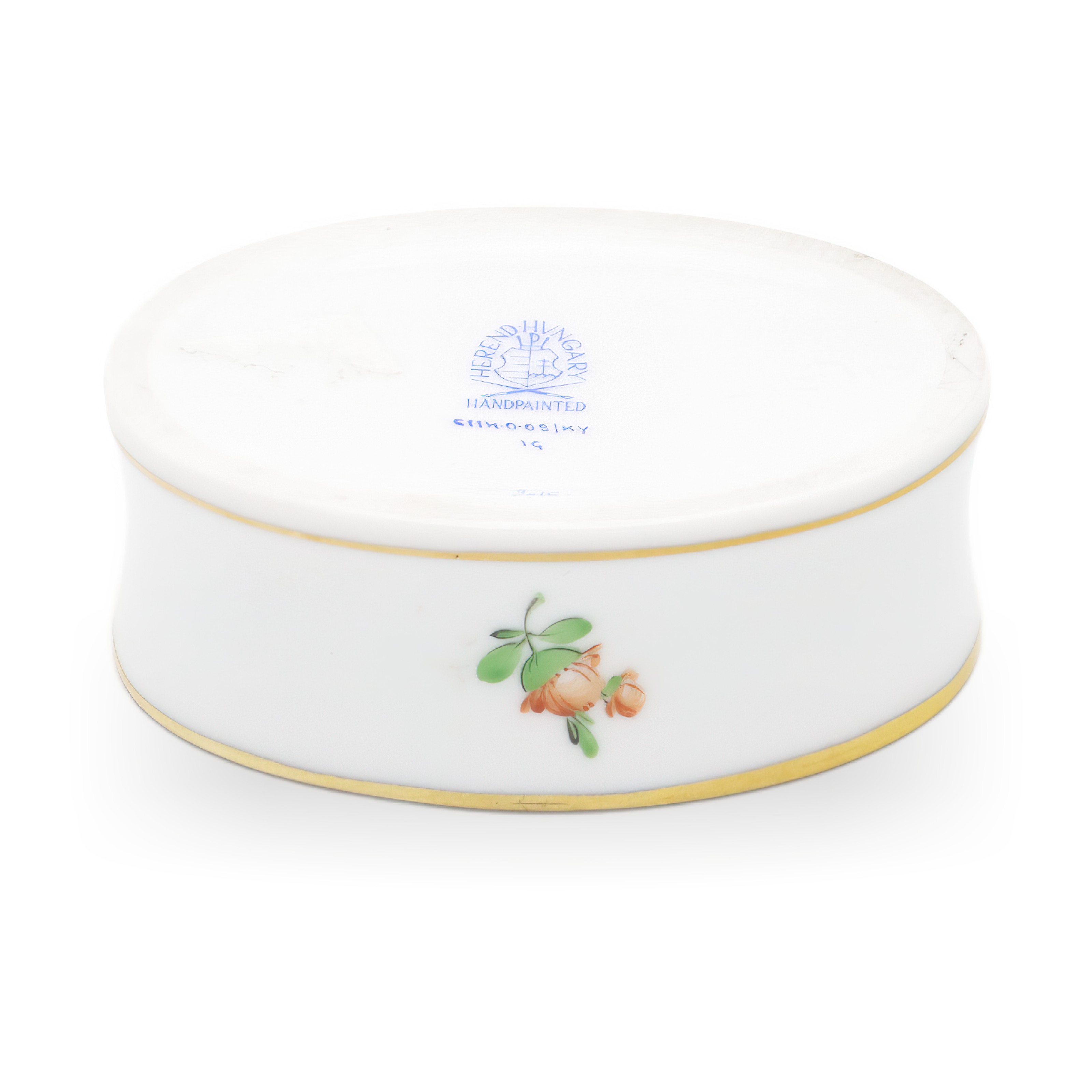 Herend Handbemalte Antike Schmuckdose Mit Rosenknauf - Ungarische Porzellan Schatulle - Viktorianisches Erinnerungsstück - Sammlerstück Thumbnail for Herend Handbemalte Antike Schmuckdose Mit Rosenknauf - Ungarische Porzellan Schatulle - Viktorianisches Erinnerungsstück - Sammlerstück