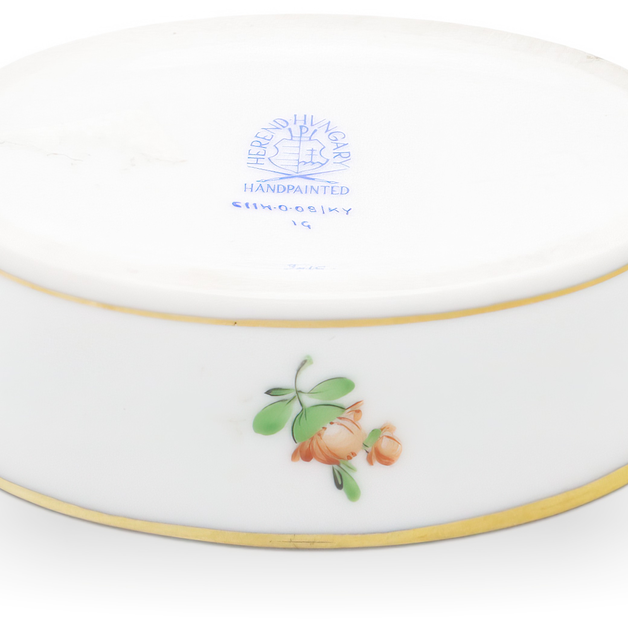 Herend Handbemalte Antike Schmuckdose Mit Rosenknauf - Ungarische Porzellan Schatulle - Viktorianisches Erinnerungsstück - Sammlerstück Thumbnail for Herend Handbemalte Antike Schmuckdose Mit Rosenknauf - Ungarische Porzellan Schatulle - Viktorianisches Erinnerungsstück - Sammlerstück