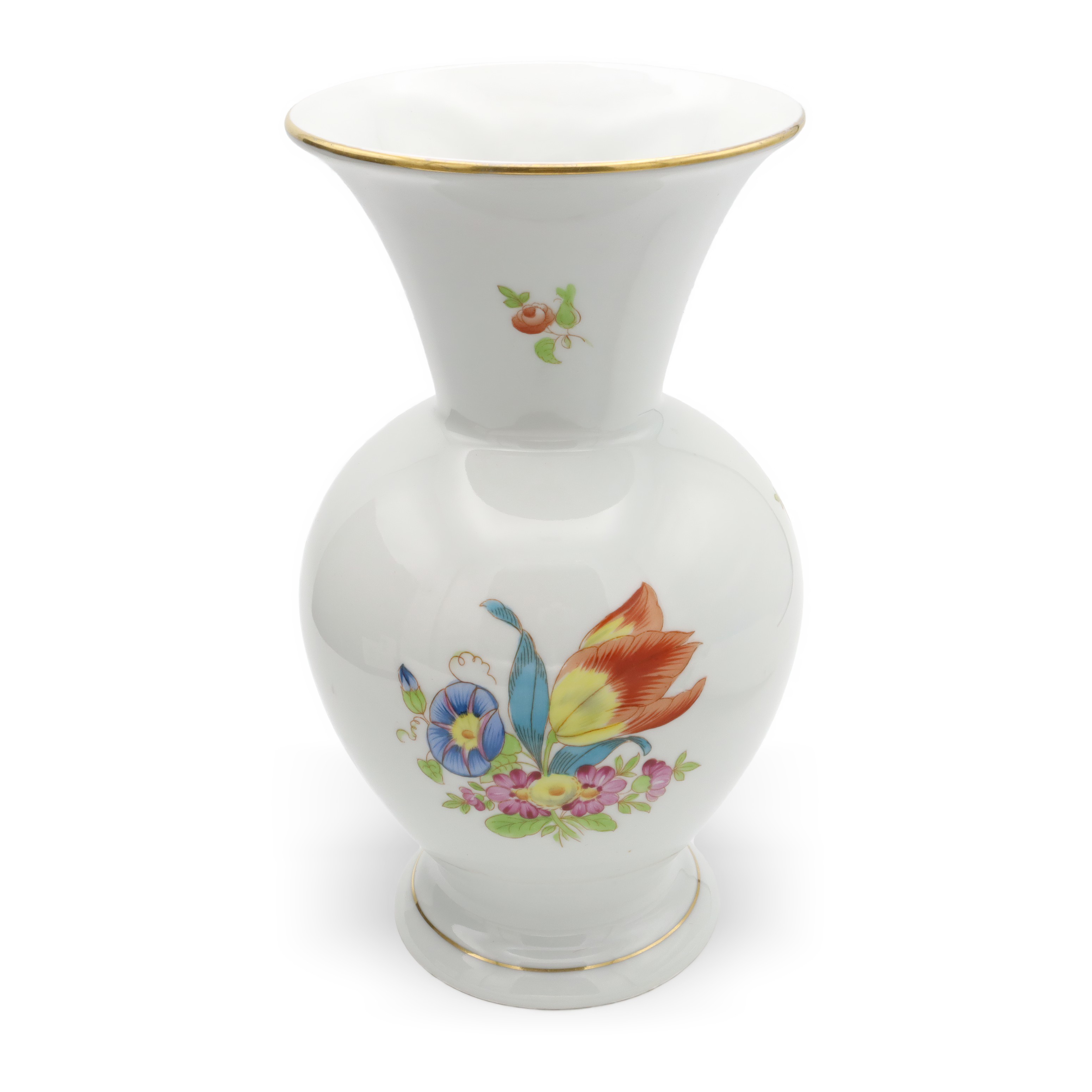 Herend Luxusvase - Große Porzellan Blumenvase - Dekorative Handbemalte Vase - Blumen Gefäß - MCM Ungarische Vintage Zimmerdeko Herend Luxusvase - Große Porzellan Blumenvase - Dekorative Handbemalte Vase - Blumen Gefäß - MCM Ungarische Vintage Zimmerdeko