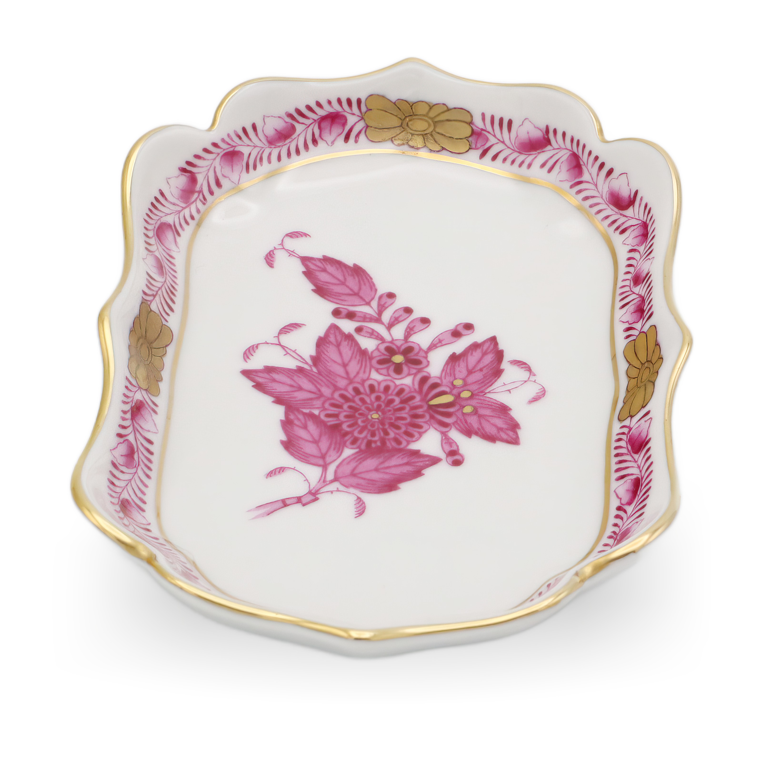 Herend Porzellan Chinesisches Bouquet Purpur Schmuckschale Vintage - Violette Blumen - Ungarn - Handbemalt - Dekoration Für Die Kommode - Selten Thumbnail for Herend Porzellan Chinesisches Bouquet Purpur Schmuckschale Vintage - Violette Blumen - Ungarn - Handbemalt - Dekoration Für Die Kommode - Selten