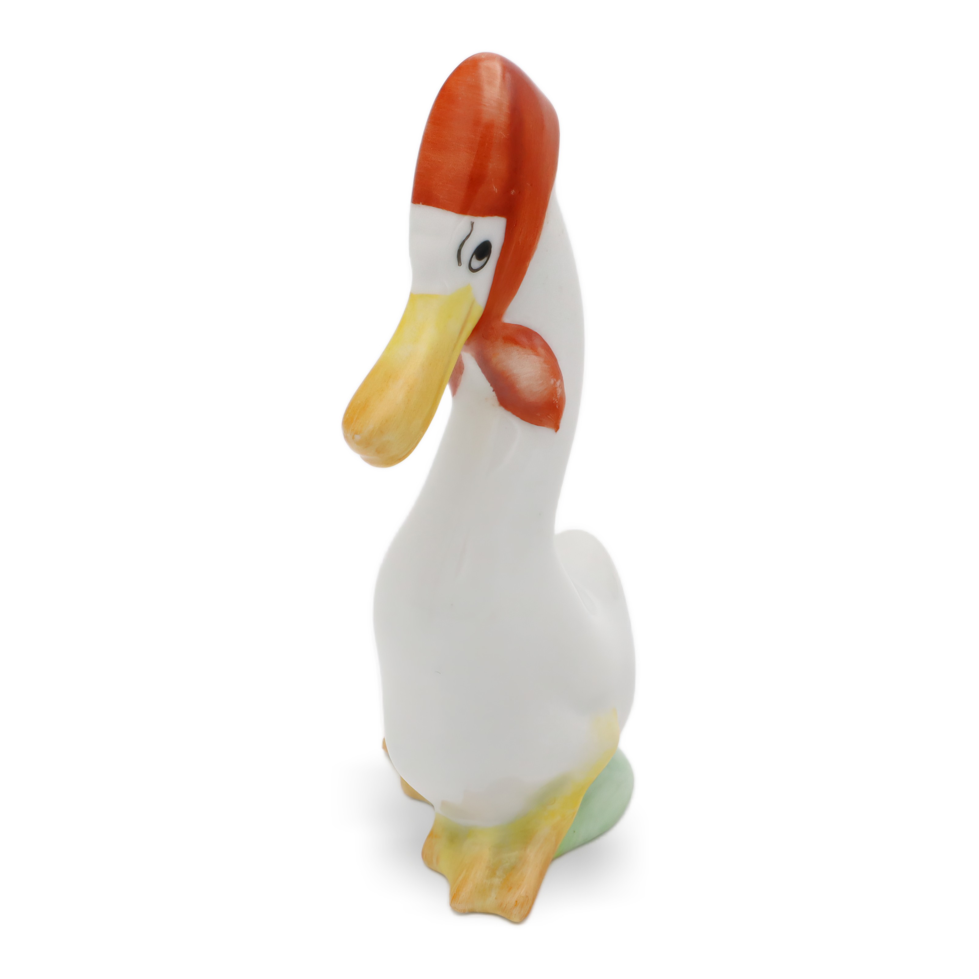 Herend Porzellan Gänsefigur Mit Rotem Häubchen - Ungarn Handbemaltes Tier - Sammlerobjekt Wasservogel Skulptur Herend Porzellan Gänsefigur Mit Rotem Häubchen - Ungarn Handbemaltes Tier - Sammlerobjekt Wasservogel Skulptur