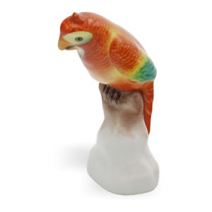 Herend Roter Papagei Figur - Handbemalt - Klassisch - Rothschild Vogel - Ungarisches Porzellan - Vintage Tier Sammlerstück - Seltene Herend Kunst