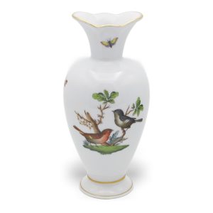 Herend Rothschild Vase - Handbemaltes Porzellan - Vogel-Motiv - Ungarn Vintage - Luxus Dekor