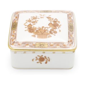 Herend Rust Chinese Bouquet Schmuckdose - Vintage - Handbemalte Herend Porzellan - Ungarn - Antike Erinnerungsdose Herend Rust Chinese Bouquet Schmuckdose - Vintage - Handbemalte Herend Porzellan - Ungarn - Antike Erinnerungsdose