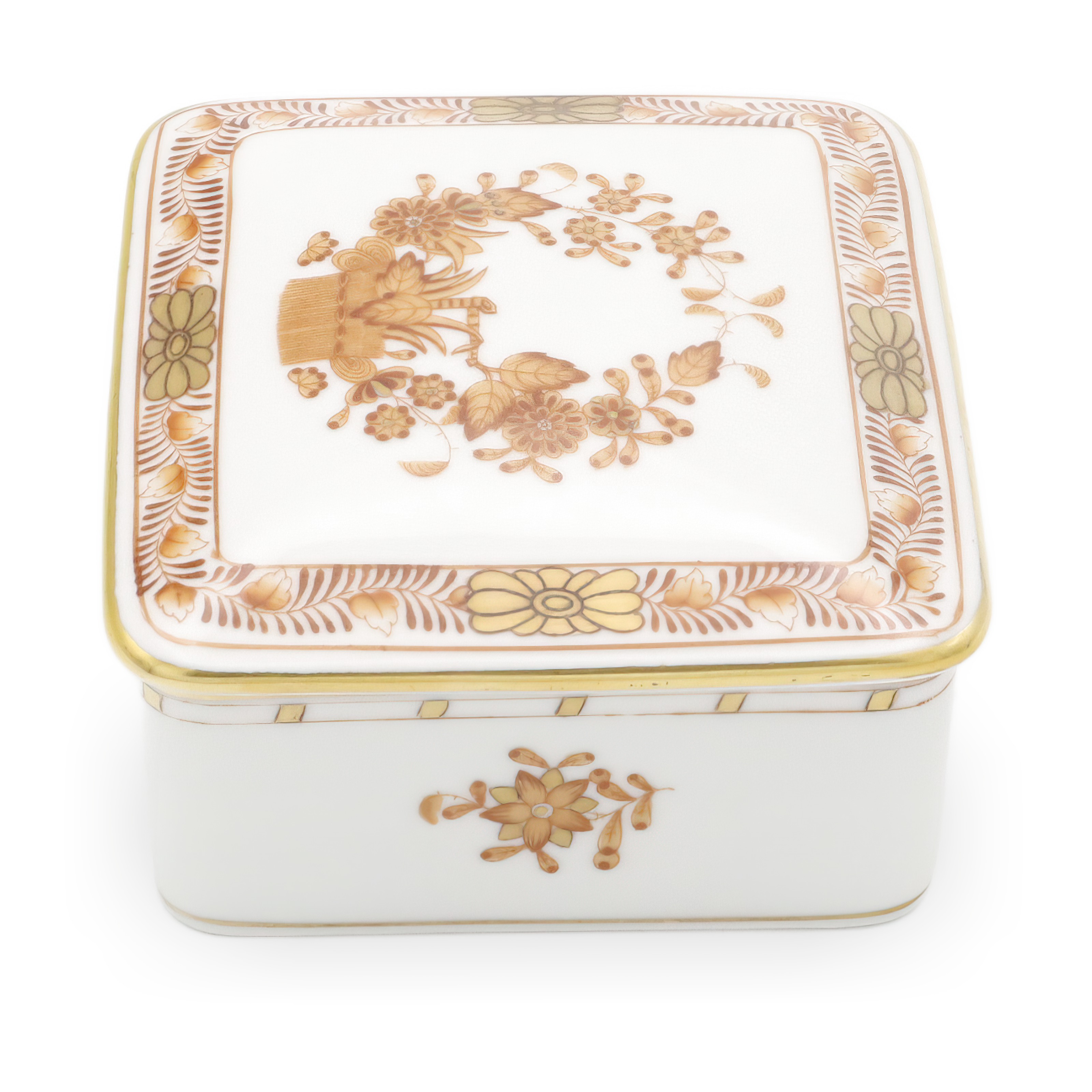 Herend Rust Chinese Bouquet Schmuckdose - Vintage - Handbemalte Herend Porzellan - Ungarn - Antike Erinnerungsdose Thumbnail for Herend Rust Chinese Bouquet Schmuckdose - Vintage - Handbemalte Herend Porzellan - Ungarn - Antike Erinnerungsdose