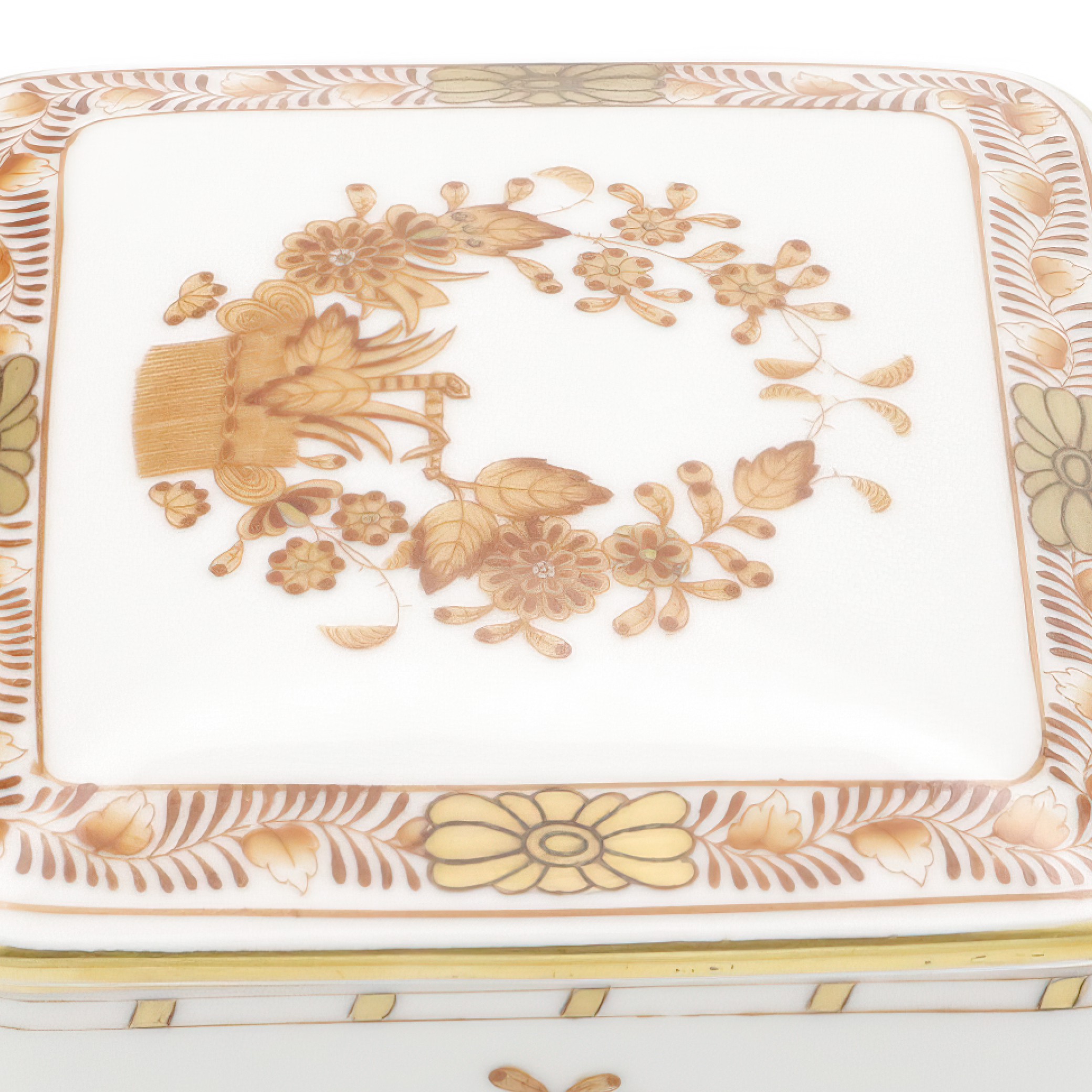 Herend Rust Chinese Bouquet Schmuckdose - Vintage - Handbemalte Herend Porzellan - Ungarn - Antike Erinnerungsdose Thumbnail for Herend Rust Chinese Bouquet Schmuckdose - Vintage - Handbemalte Herend Porzellan - Ungarn - Antike Erinnerungsdose