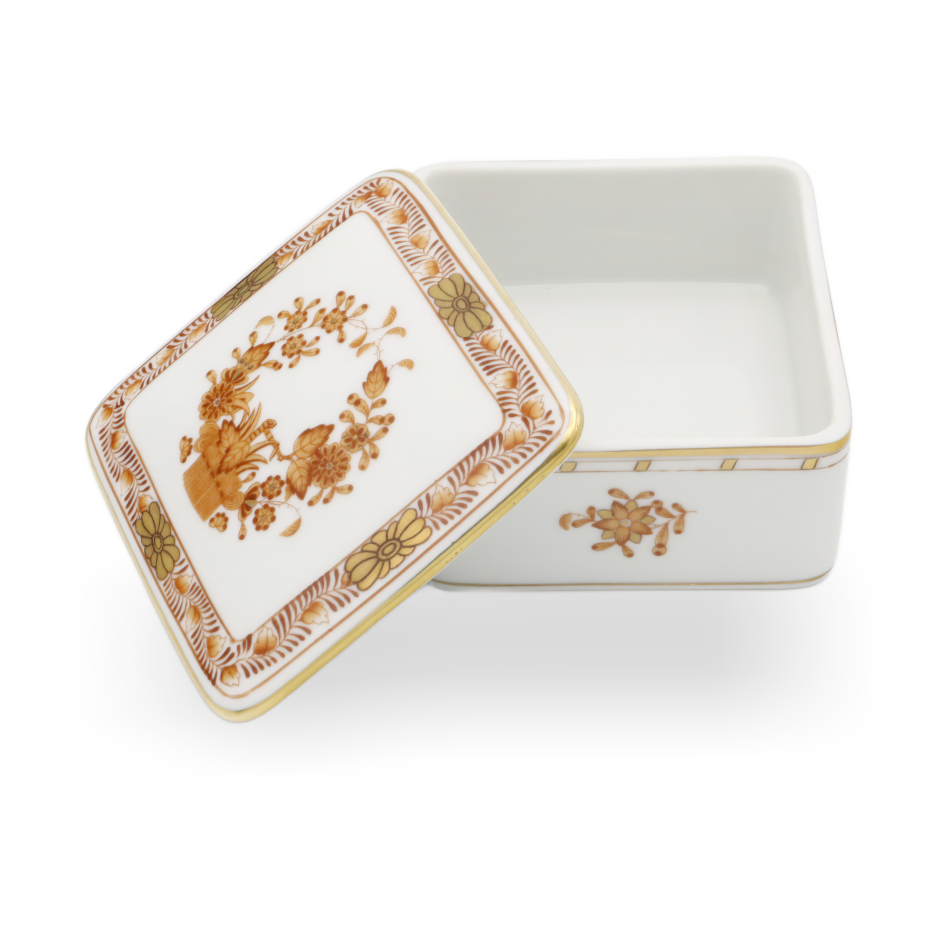 Herend Rust Chinese Bouquet Schmuckdose - Vintage - Handbemalte Herend Porzellan - Ungarn - Antike Erinnerungsdose Thumbnail for Herend Rust Chinese Bouquet Schmuckdose - Vintage - Handbemalte Herend Porzellan - Ungarn - Antike Erinnerungsdose