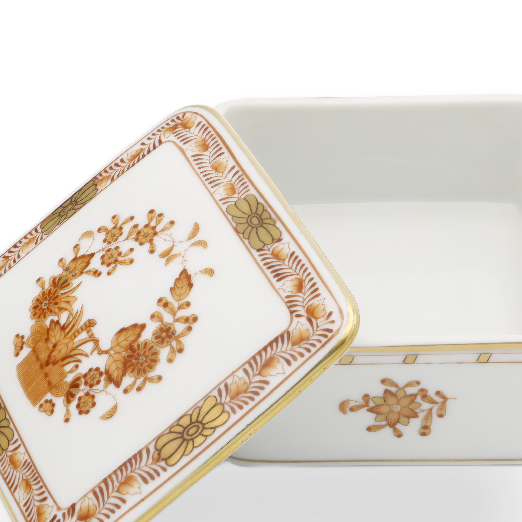 Herend Rust Chinese Bouquet Schmuckdose - Vintage - Handbemalte Herend Porzellan - Ungarn - Antike Erinnerungsdose Thumbnail for Herend Rust Chinese Bouquet Schmuckdose - Vintage - Handbemalte Herend Porzellan - Ungarn - Antike Erinnerungsdose