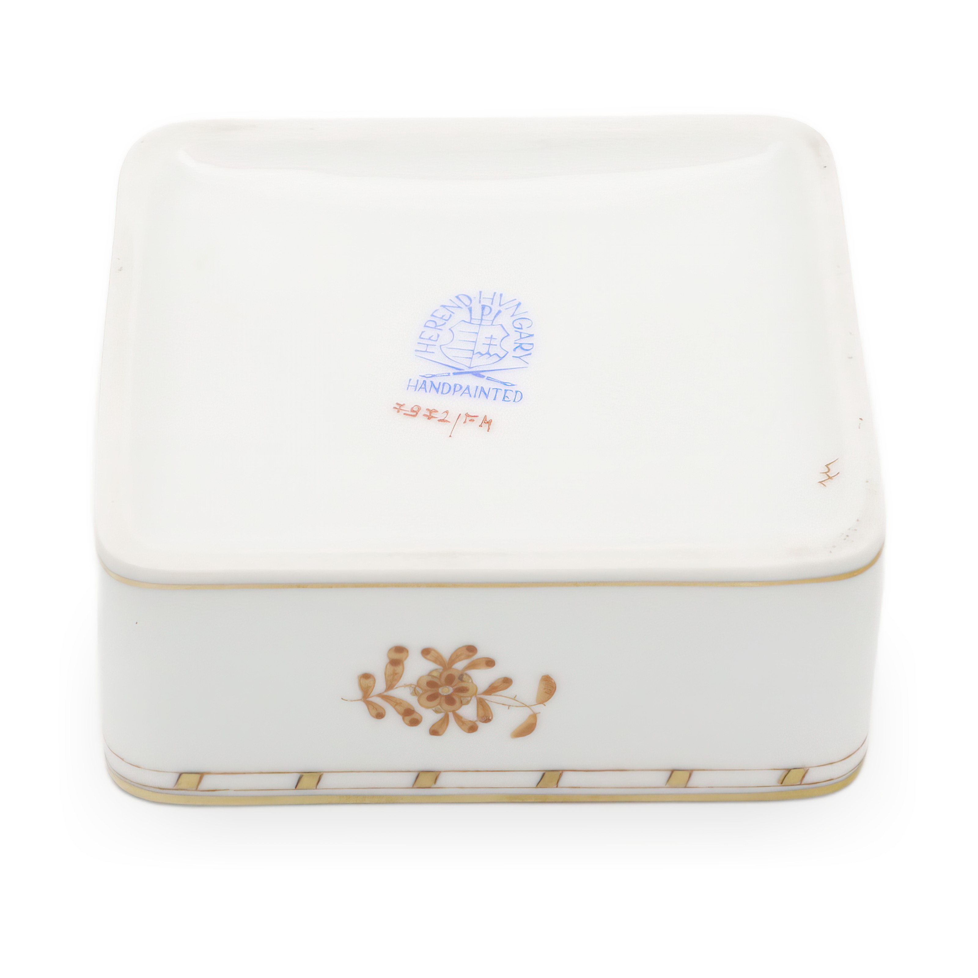 Herend Rust Chinese Bouquet Schmuckdose - Vintage - Handbemalte Herend Porzellan - Ungarn - Antike Erinnerungsdose Thumbnail for Herend Rust Chinese Bouquet Schmuckdose - Vintage - Handbemalte Herend Porzellan - Ungarn - Antike Erinnerungsdose